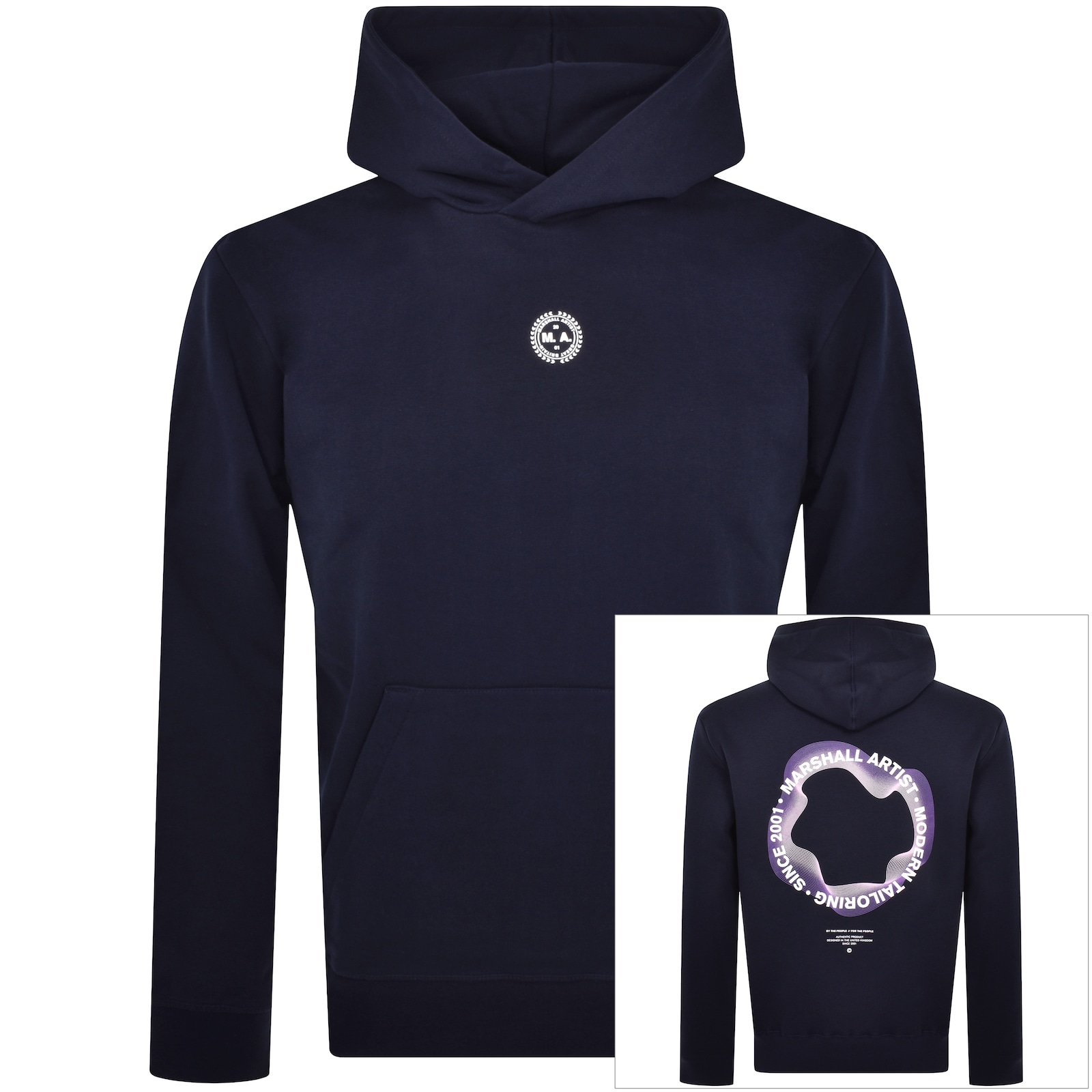 Shop Marshall Artist Orbit Oth Hoodie Navy