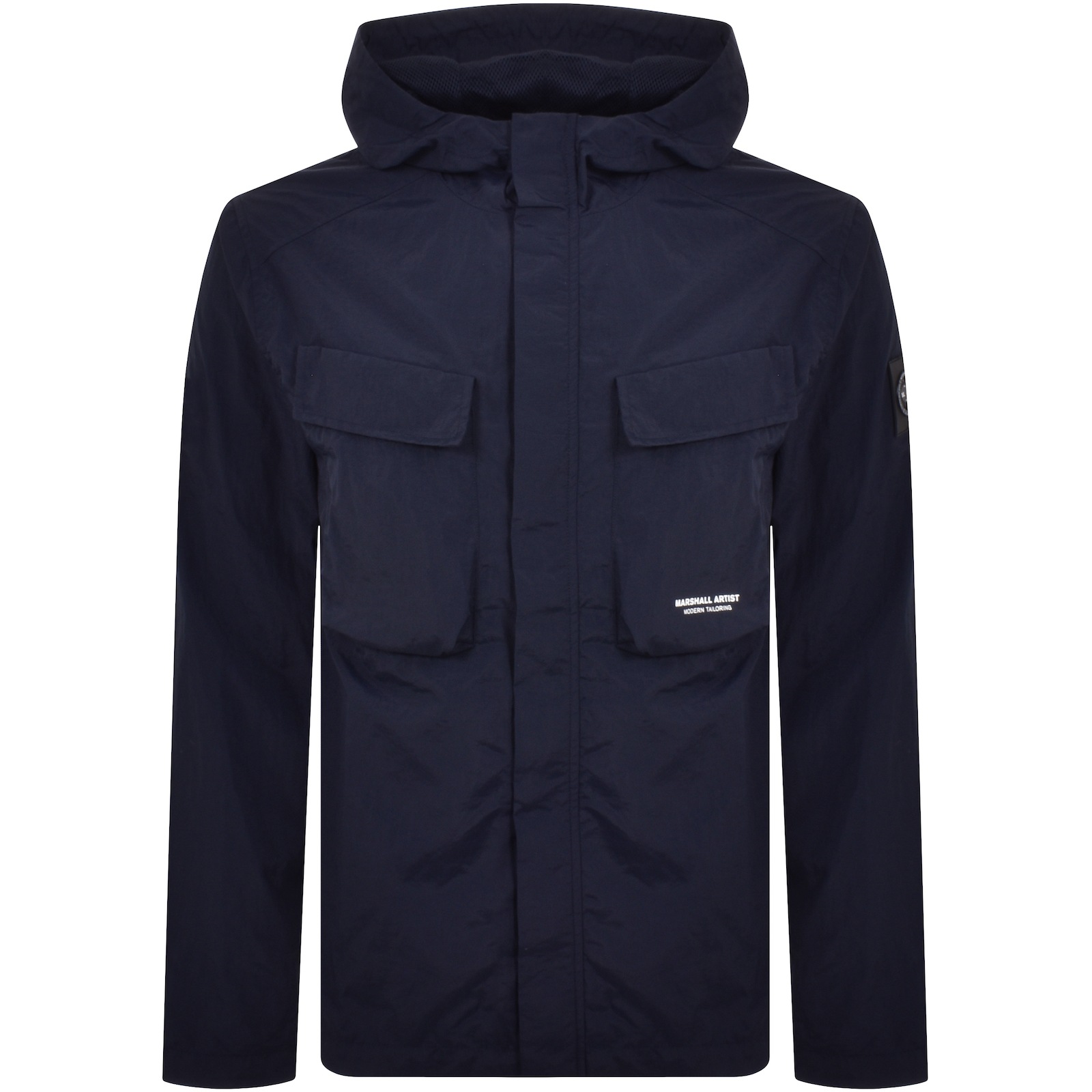 Shop Marshall Artist Nylite Overshirt Jacket Navy