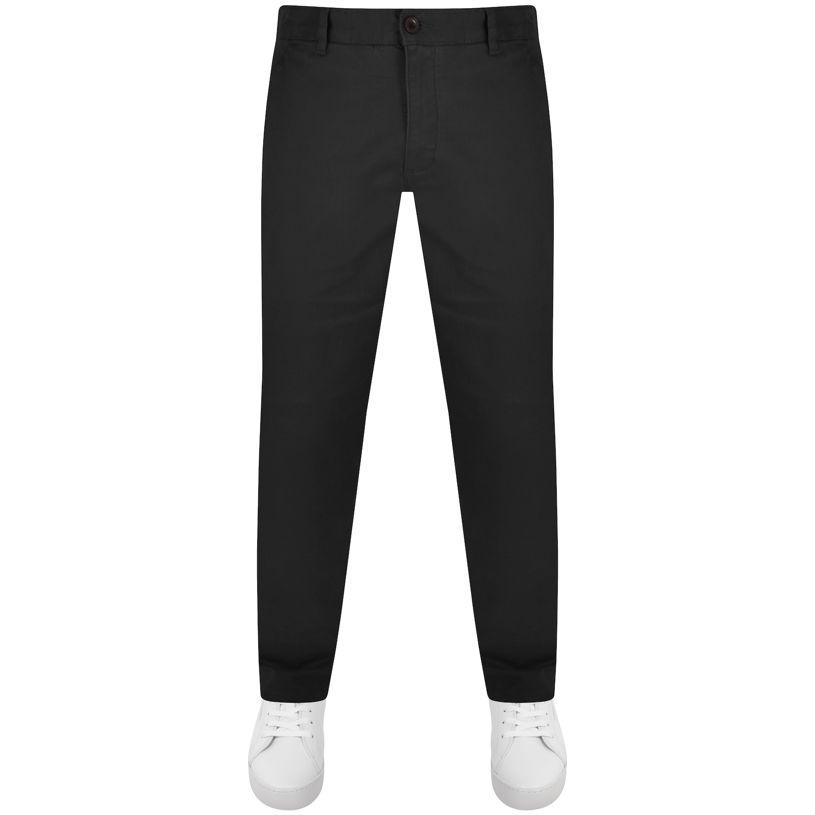 Farah Vintage Elm Slim Fit Chino Trousers Black In Black