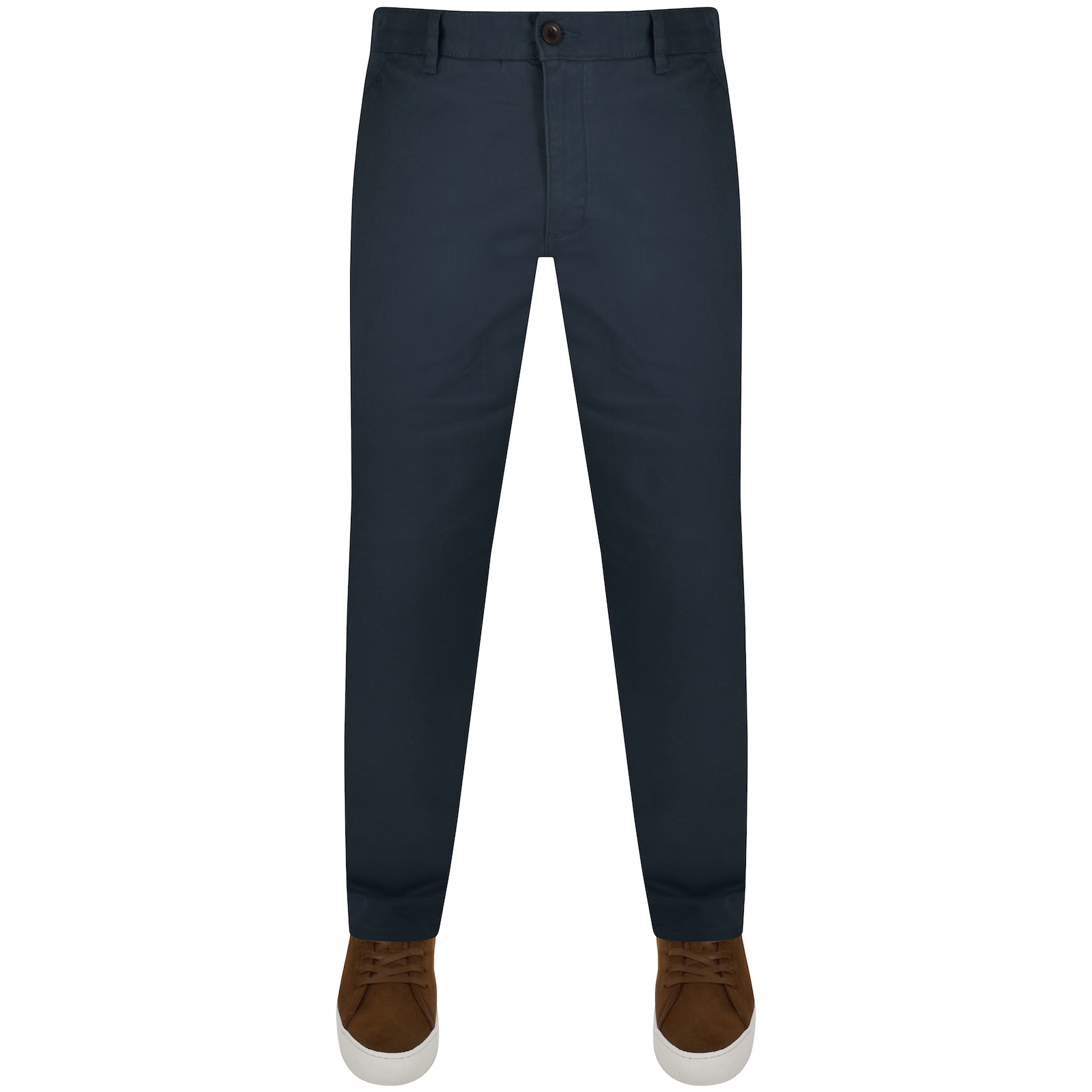 Farah Vintage Elm Slim Fit Chino Trousers Navy In Navy