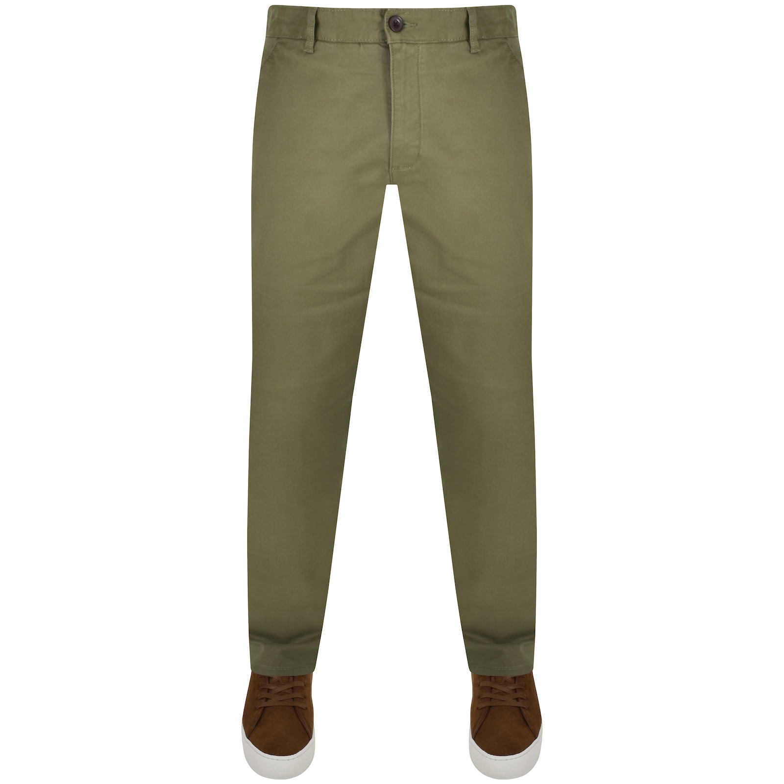 Farah Vintage Elm Slim Fit Chino Trousers Green In Green