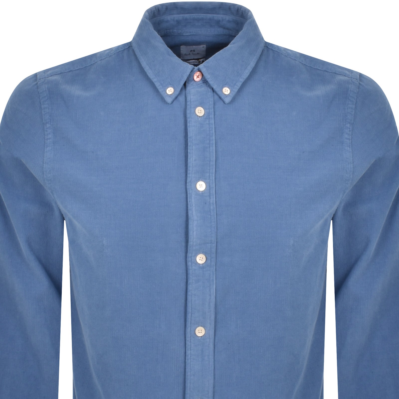 PAUL SMITH PAUL SMITH CORDUROY TAILORED SHIRT BLUE 