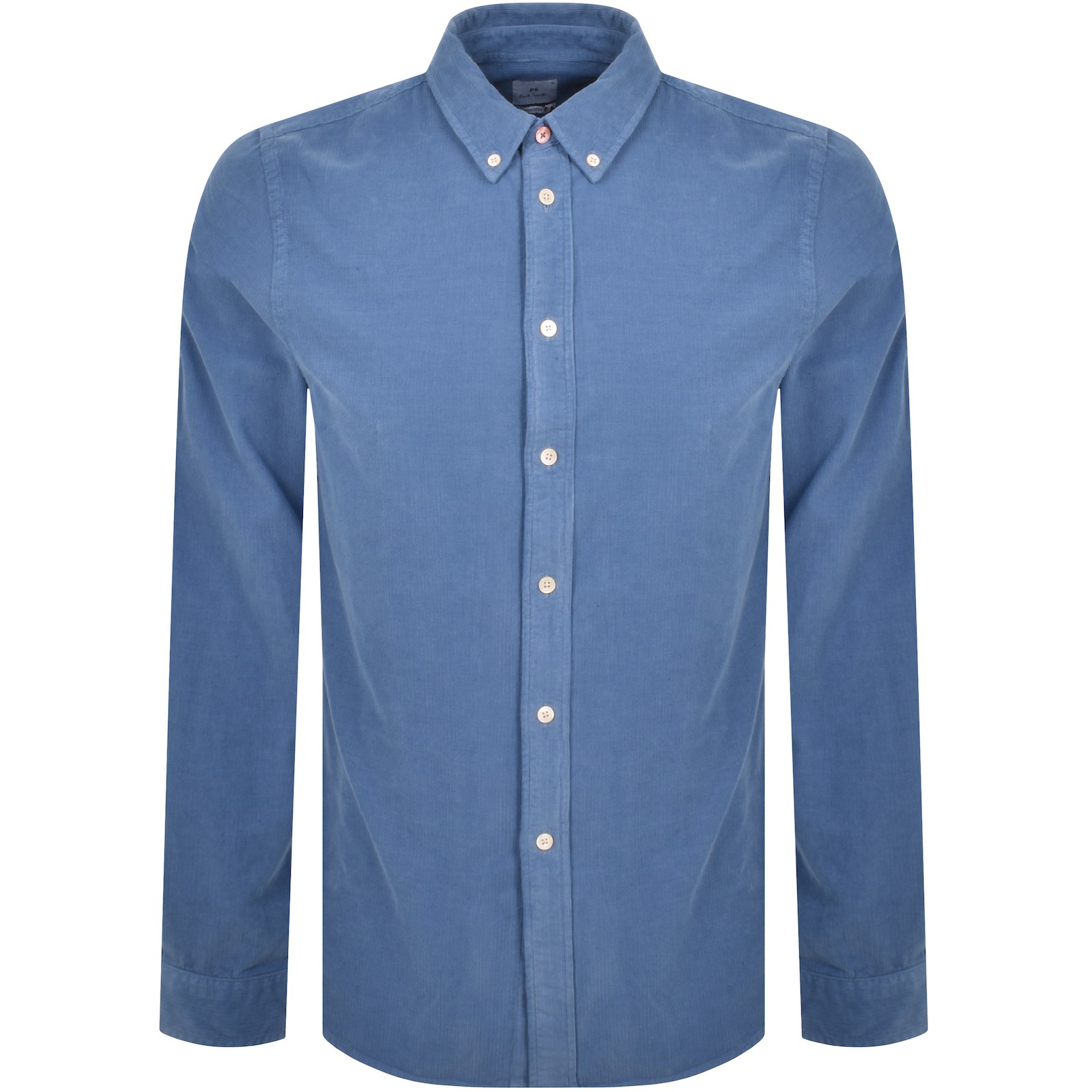 PAUL SMITH PAUL SMITH CORDUROY TAILORED SHIRT BLUE 