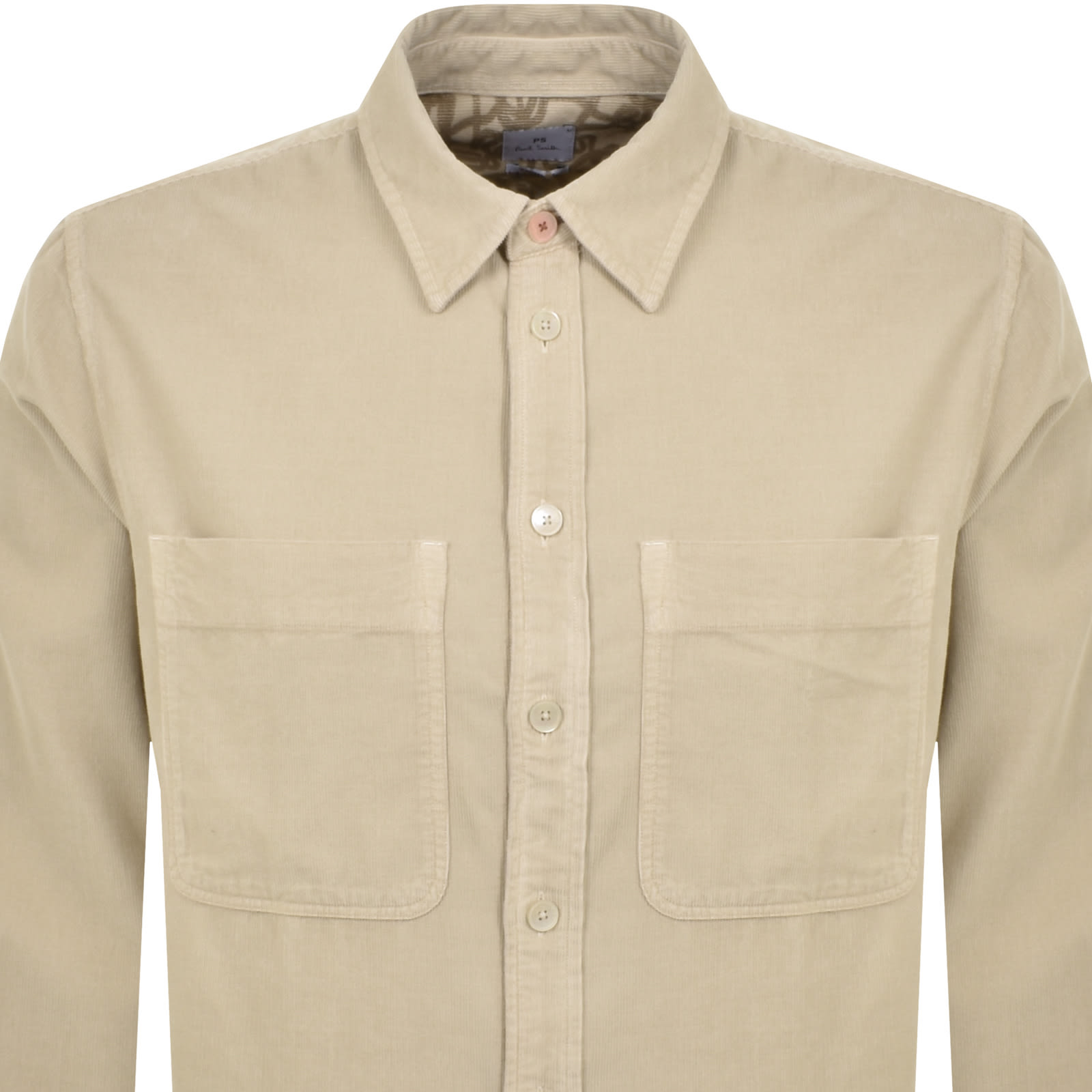 PAUL SMITH PAUL SMITH CORDUROY CASUAL FIT SHIRT BEIGE 