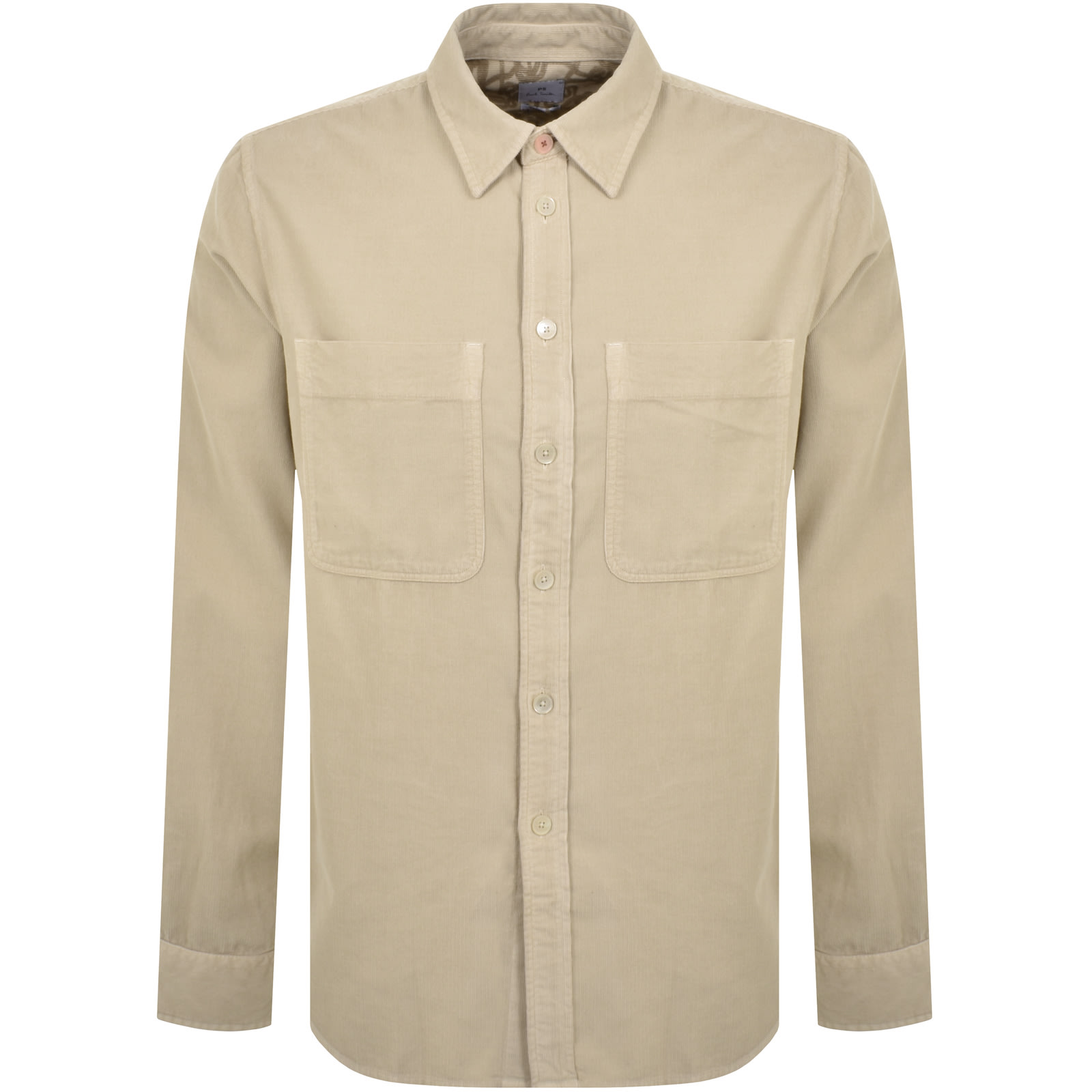 PAUL SMITH PAUL SMITH CORDUROY CASUAL FIT SHIRT BEIGE 