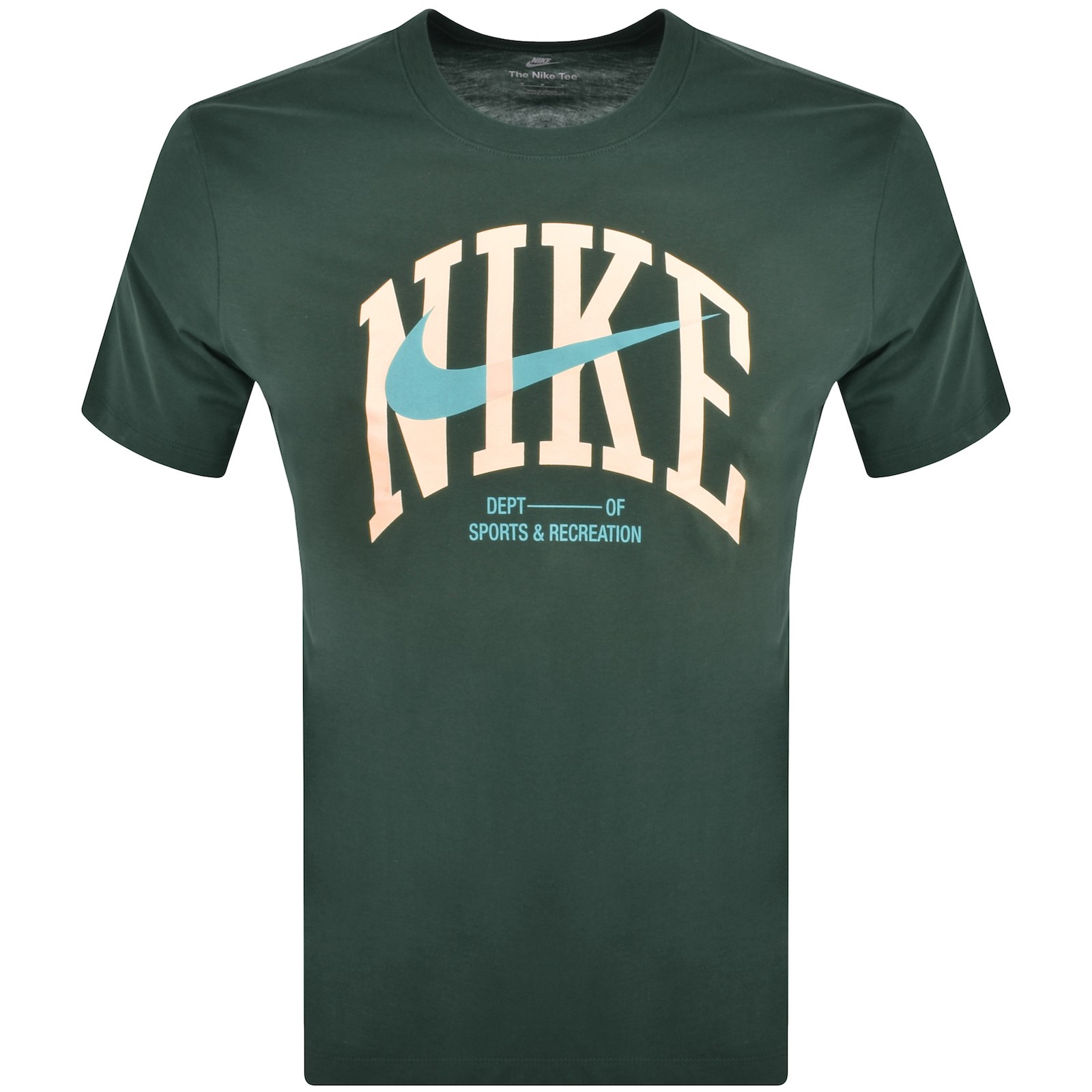 NIKE NIKE TRAINING DRI FIT LOGO T SHIRT GREEN 