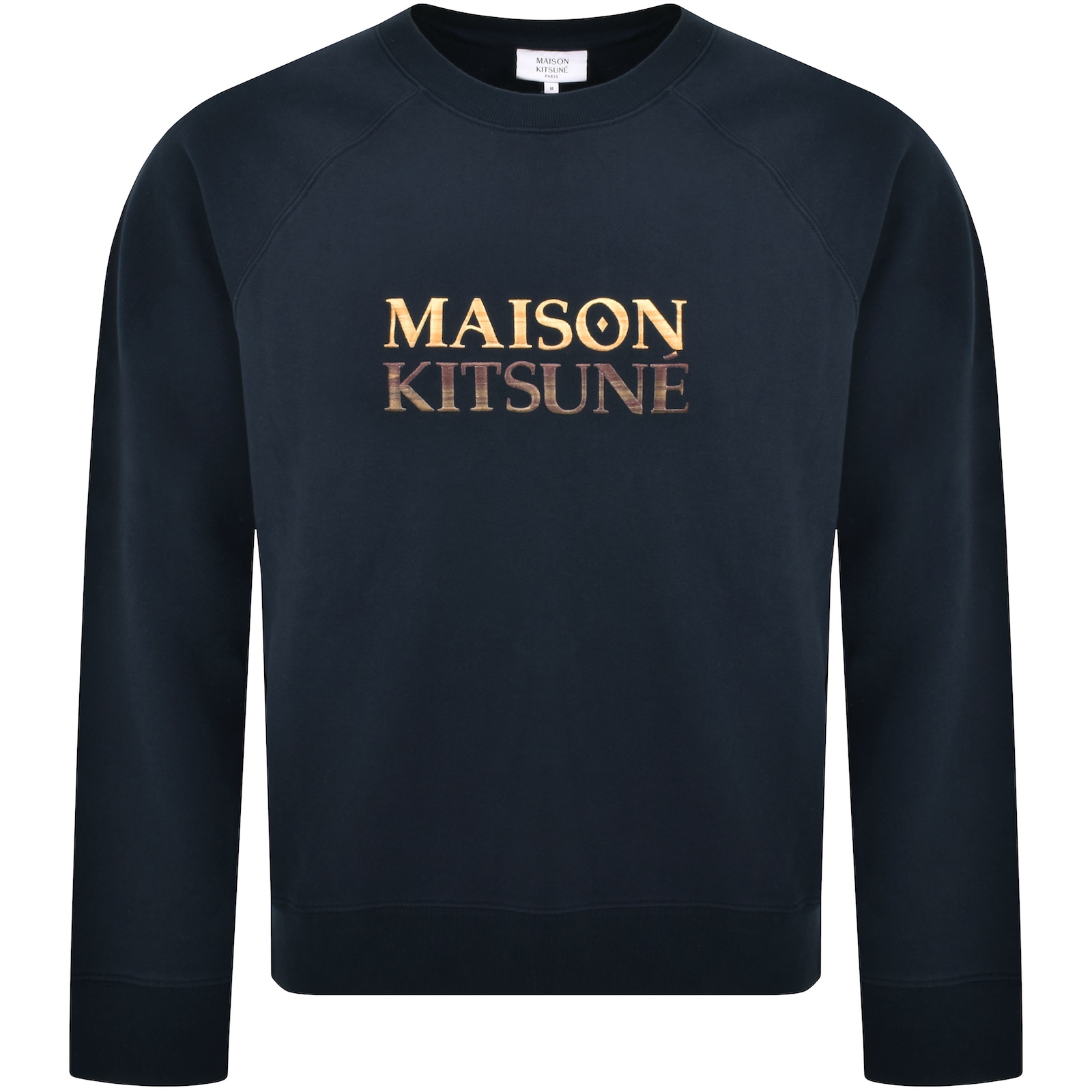 Maison Kitsuné Maison Kitsune Gradient Logo Oversized Sweatshirt In Navy