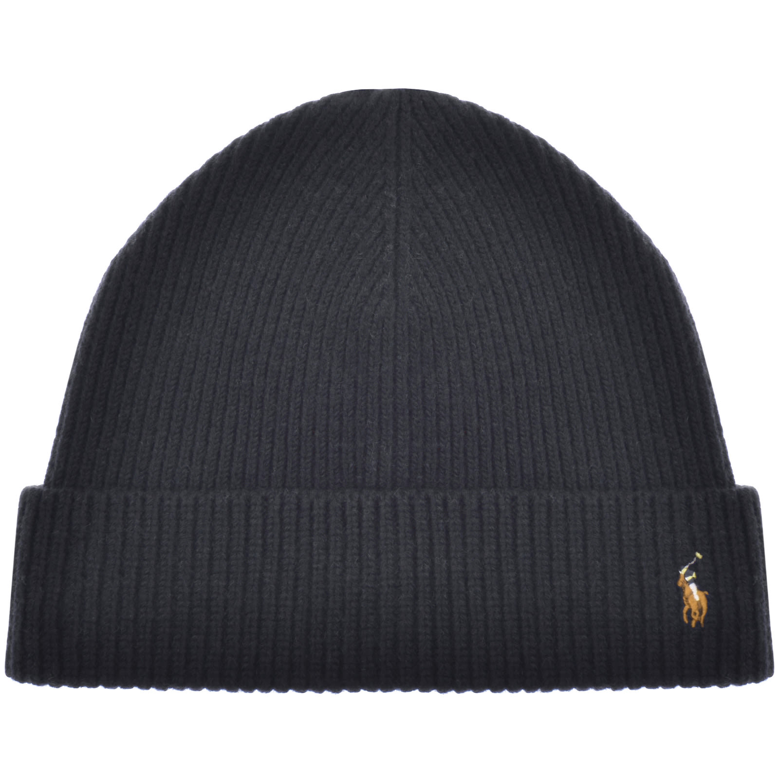 Shop Ralph Lauren Signatue Cuff Beanie Hat Navy