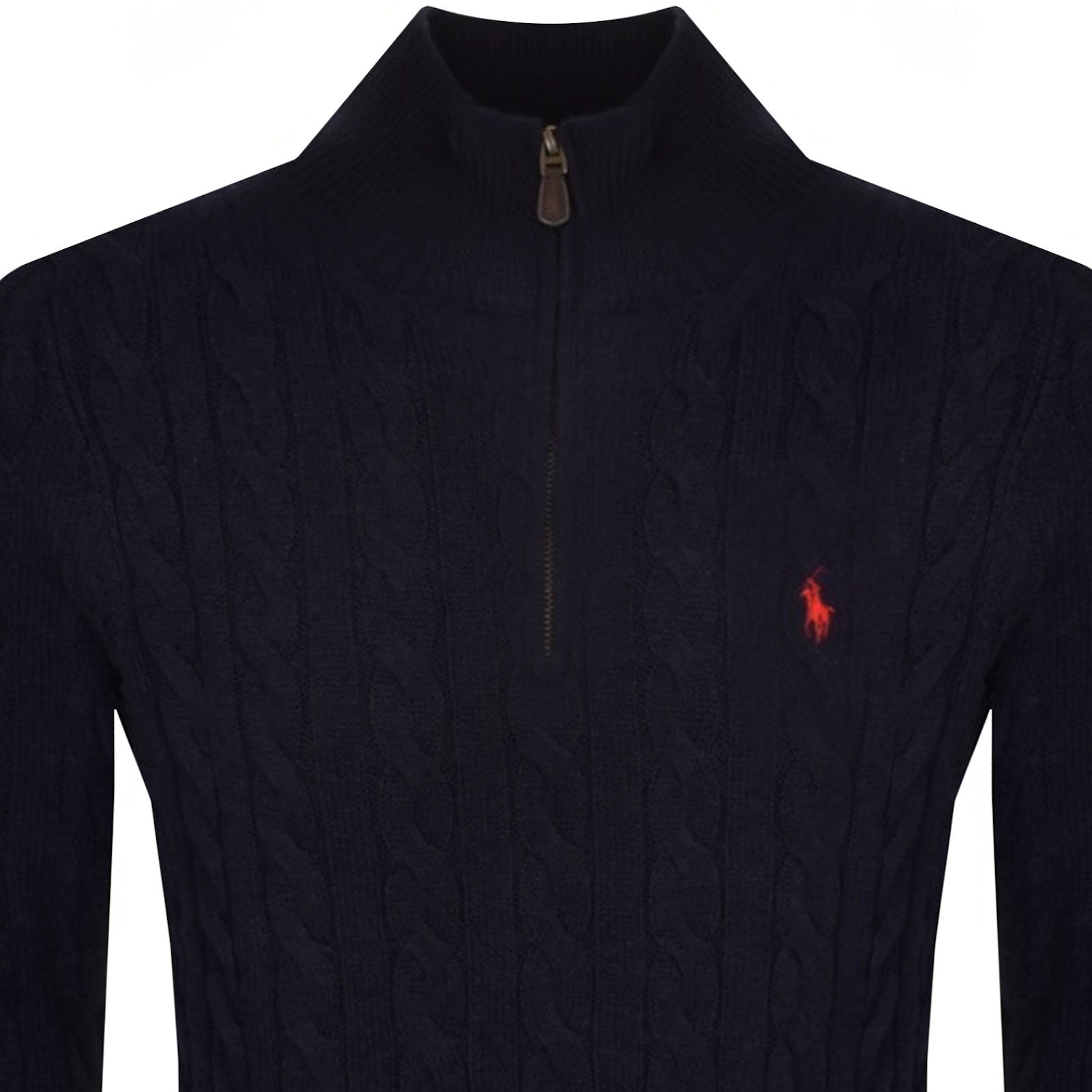 Polo Ralph Lauren Ralph Lauren Huntsman Blue Cotton Cable-knit Sweater In Navy