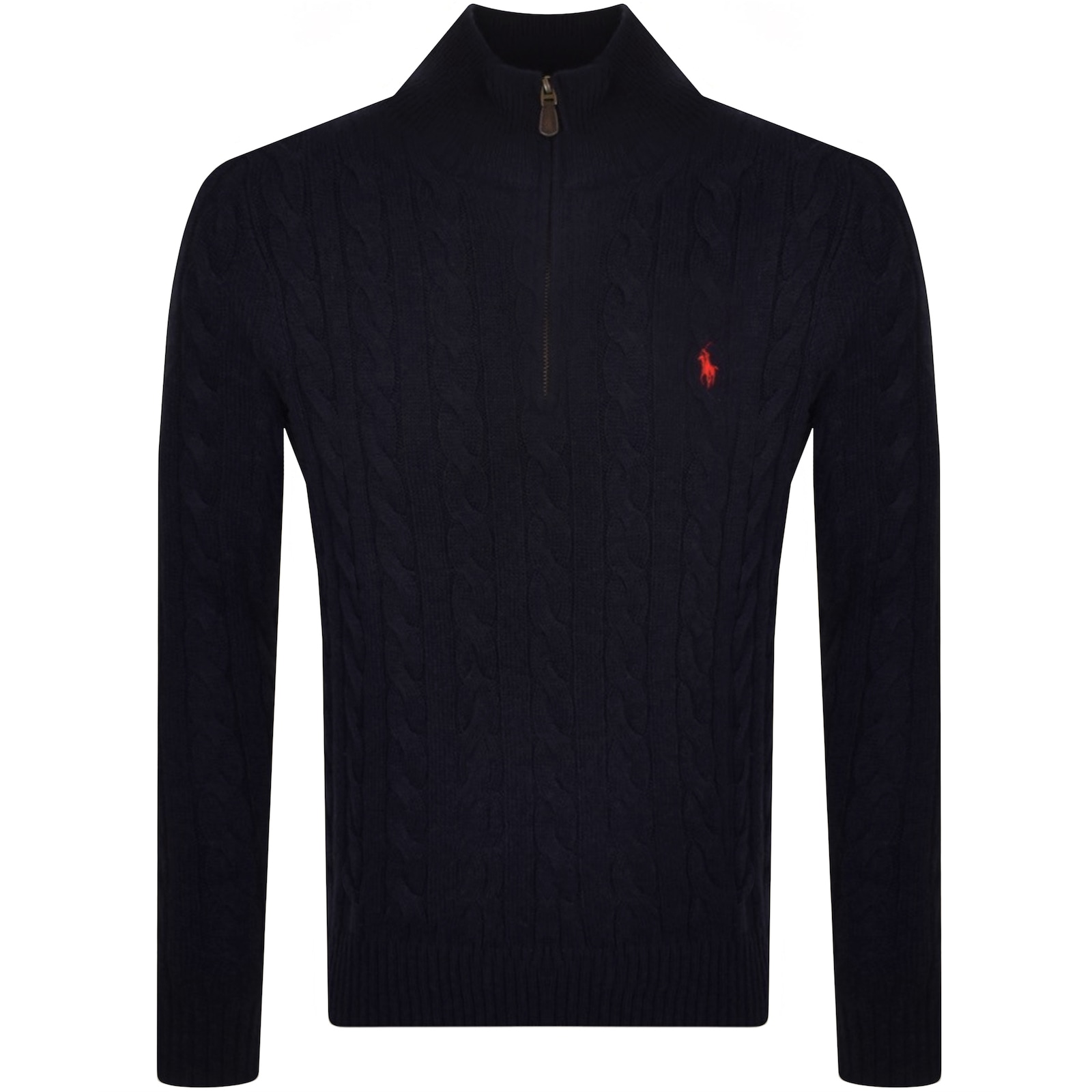 Polo Ralph Lauren Ralph Lauren Huntsman Blue Cotton Cable-knit Sweater In Navy