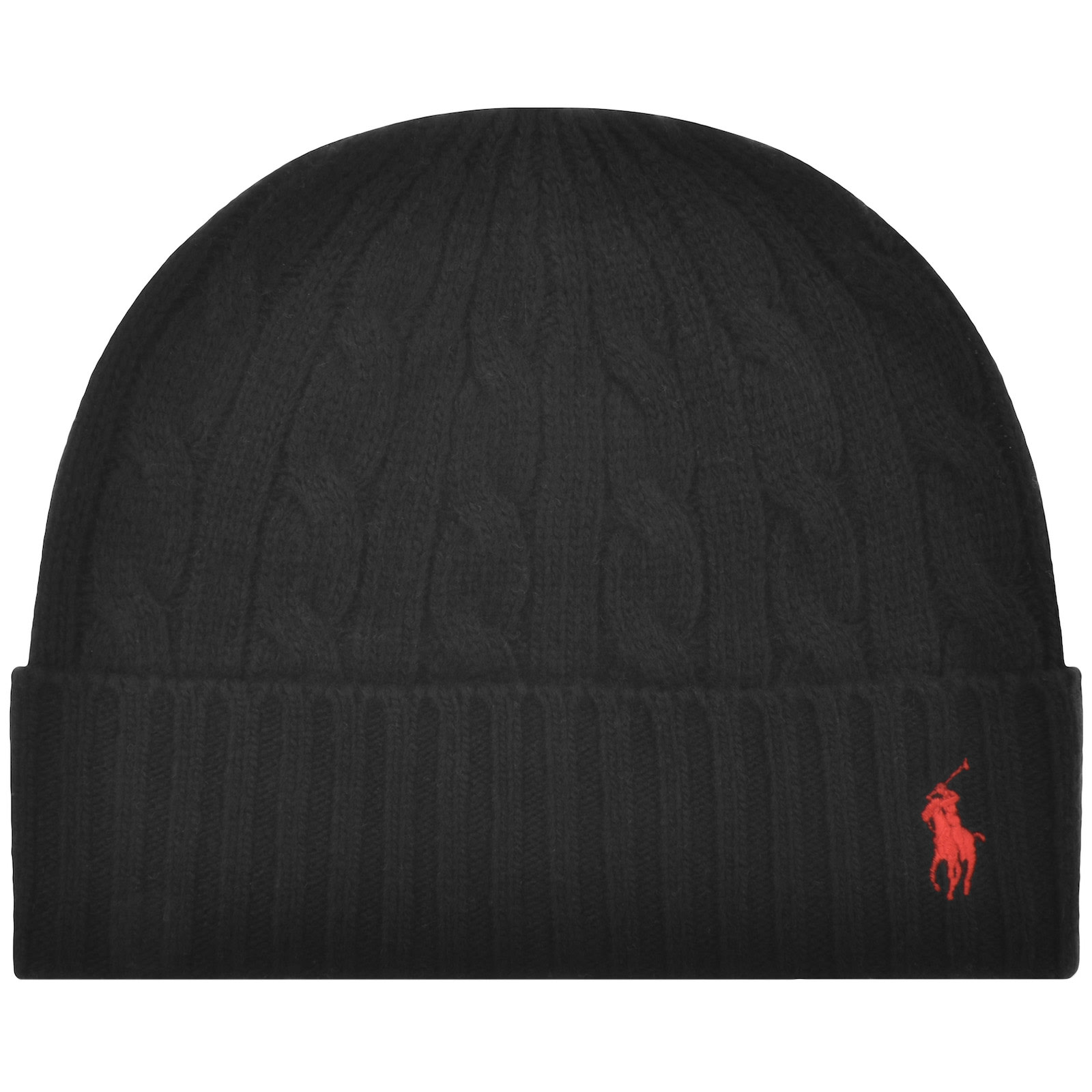 Shop Ralph Lauren Cable Beanie Hat Black