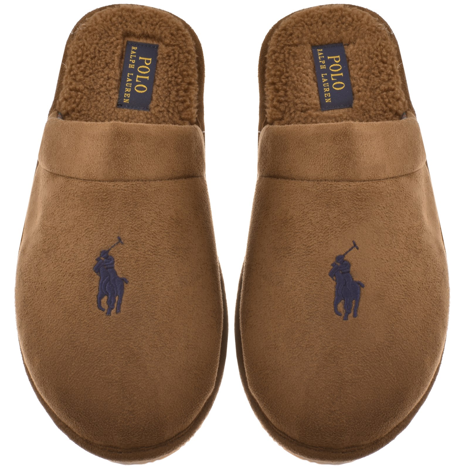 Shop Ralph Lauren Klarence Slippers Brown