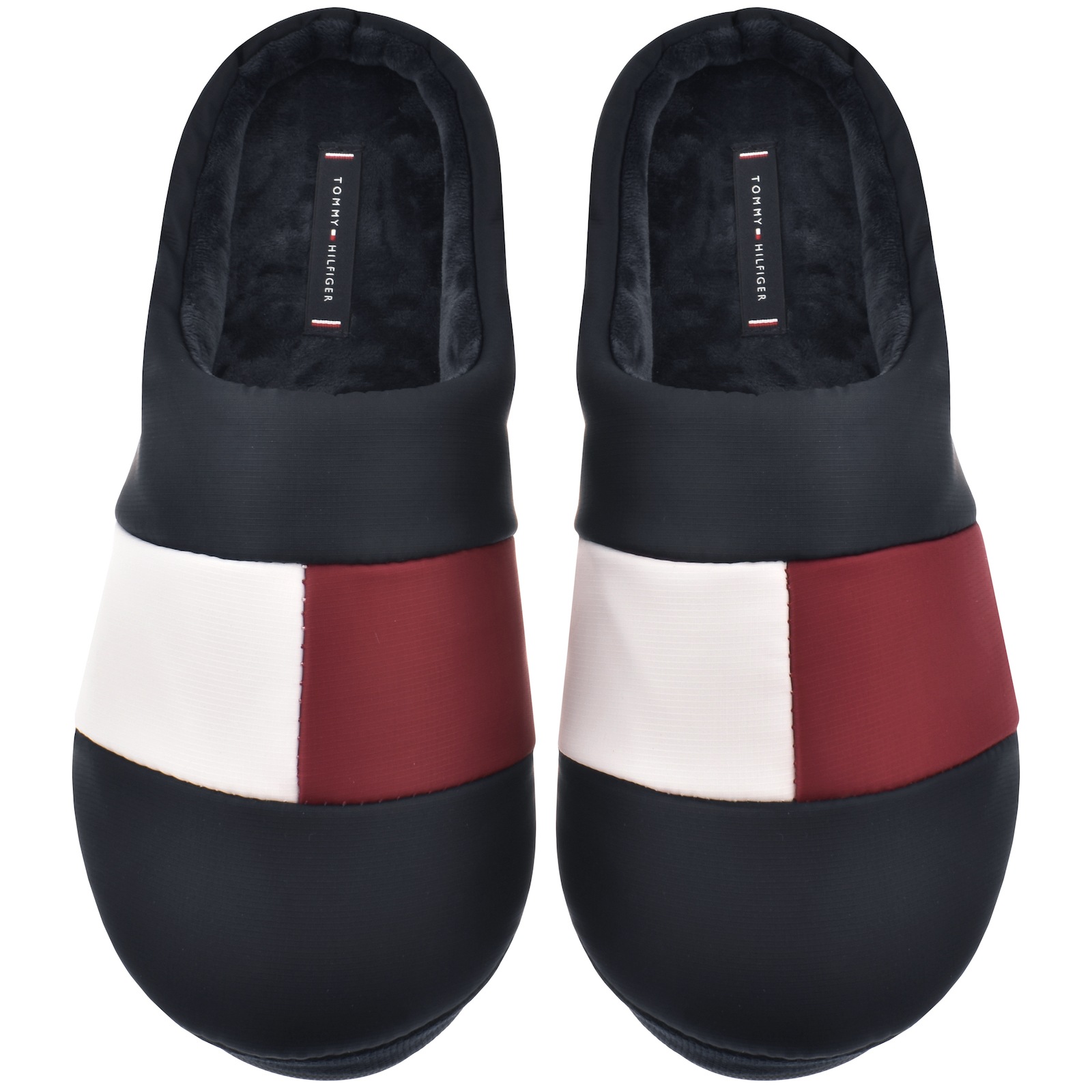 Shop Tommy Hilfiger Nylon Flag Slippers Navy