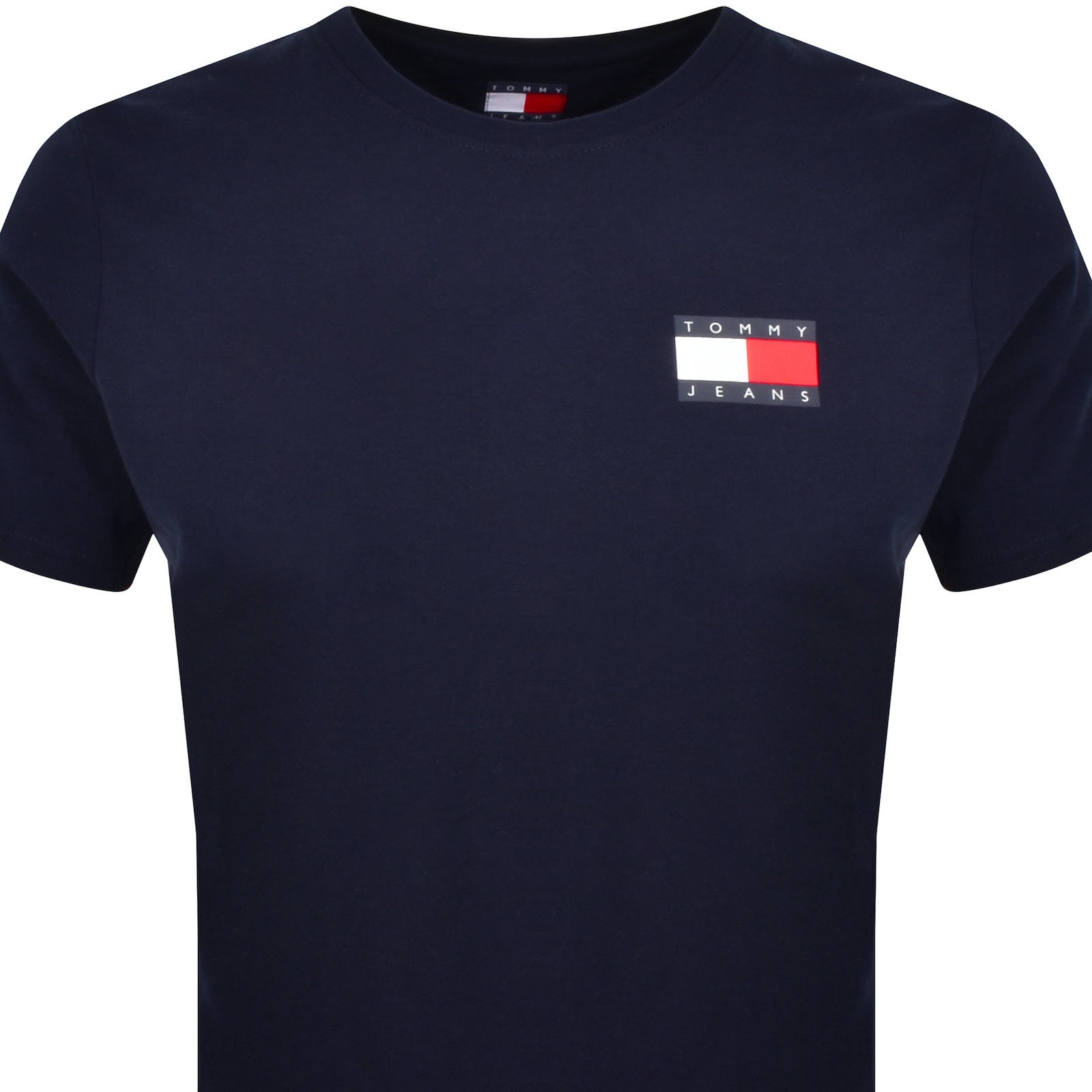 Shop Tommy Jeans Essential Flag Logo T Shirt Navy