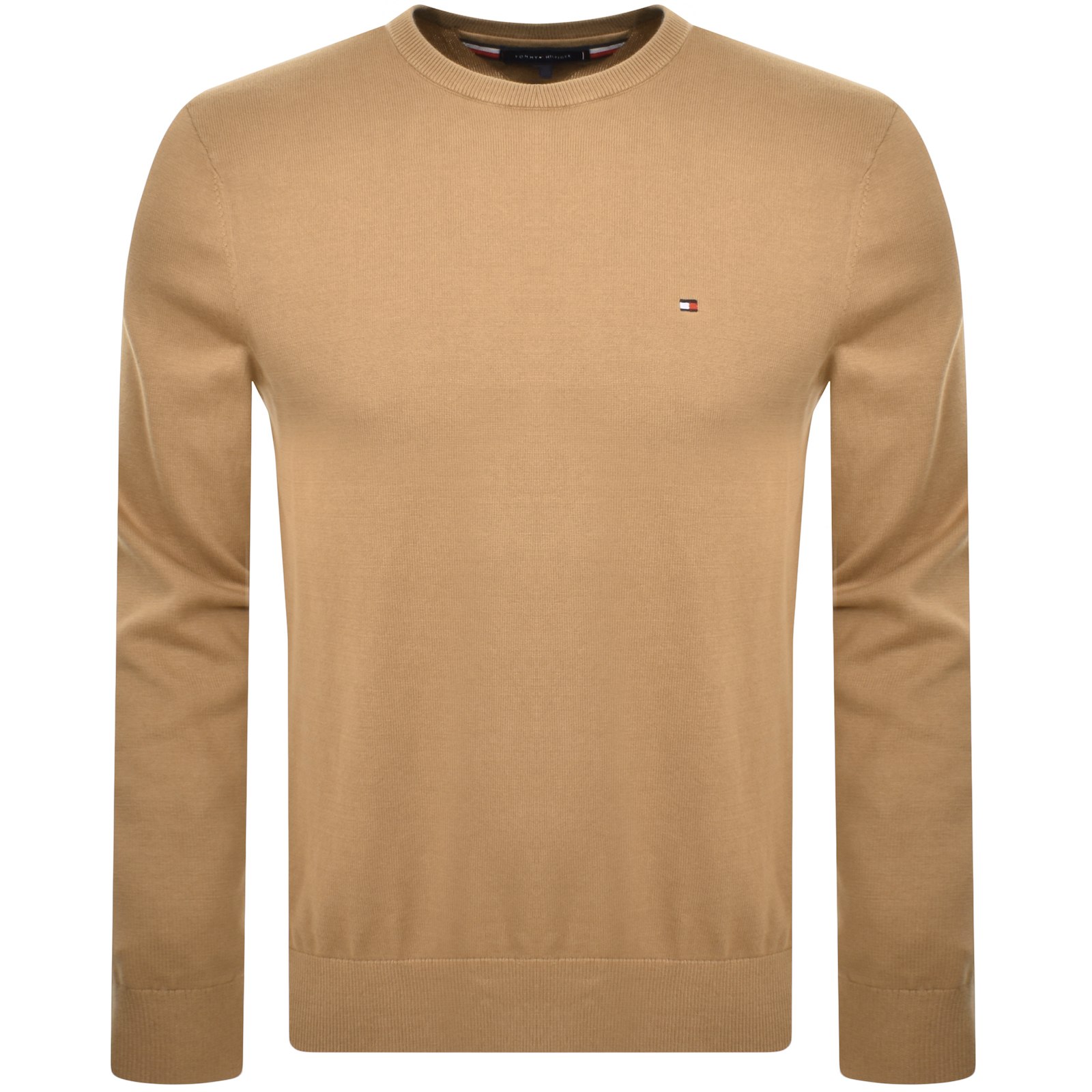 TOMMY HILFIGER TOMMY HILFIGER ESSENTIAL CREW NECK JUMPER BROWN