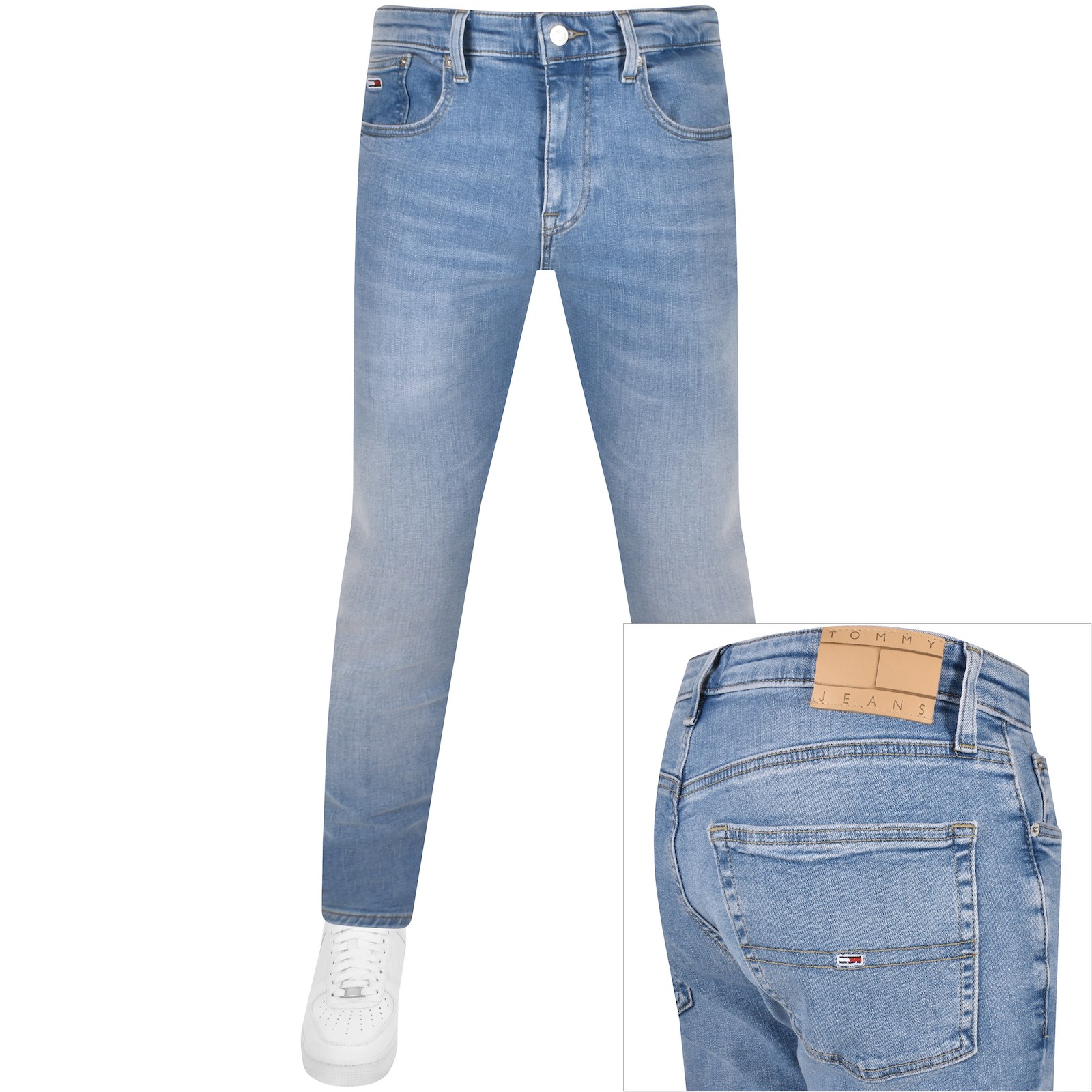 Shop Tommy Jeans Austin Slim Tapered Jeans Blue