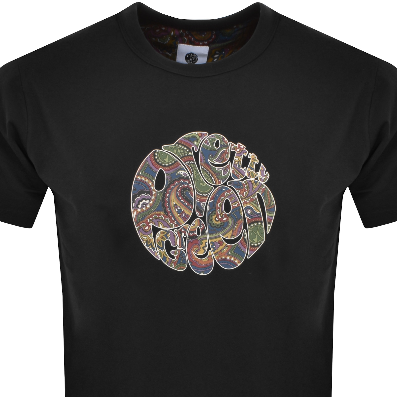 Shop Pretty Green 15th Anniversary Logo T Shirt Black