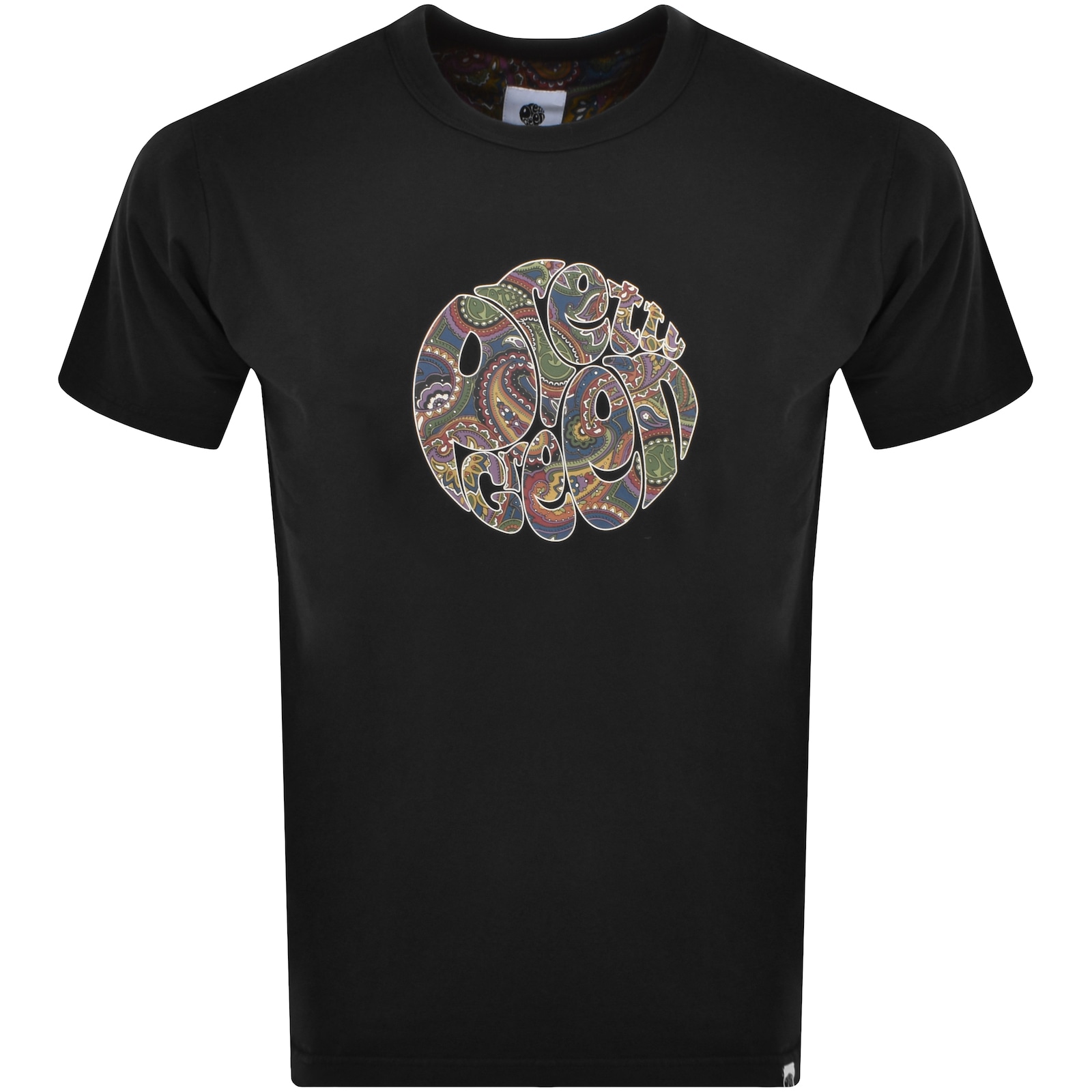 Shop Pretty Green 15th Anniversary Logo T Shirt Black