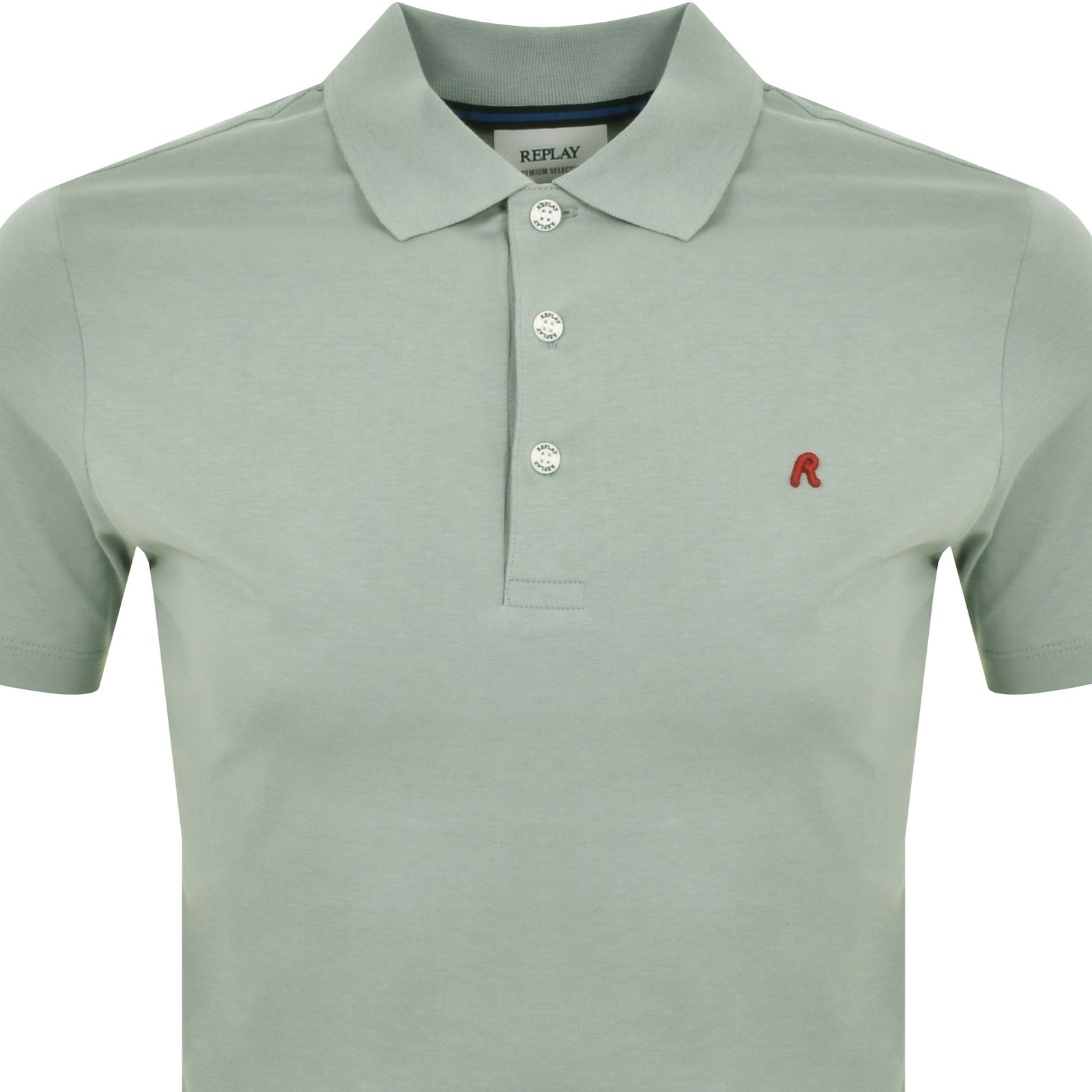 Shop Replay Short Sleeved Polo T Shirt Green