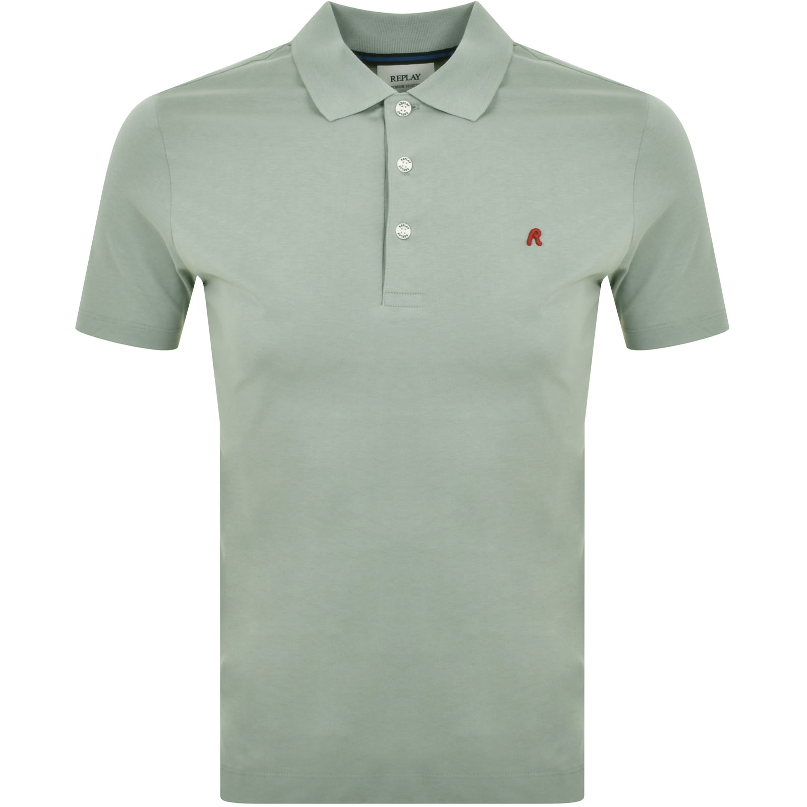 Shop Replay Short Sleeved Polo T Shirt Green