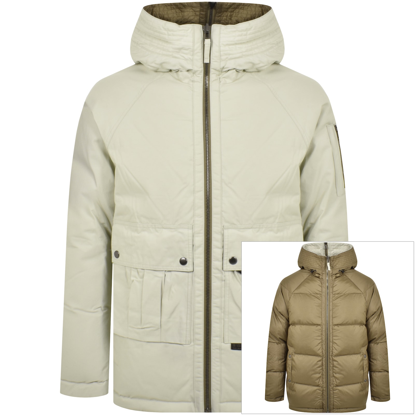 Belstaff Centenary Reversible Down Jacket In Grey
