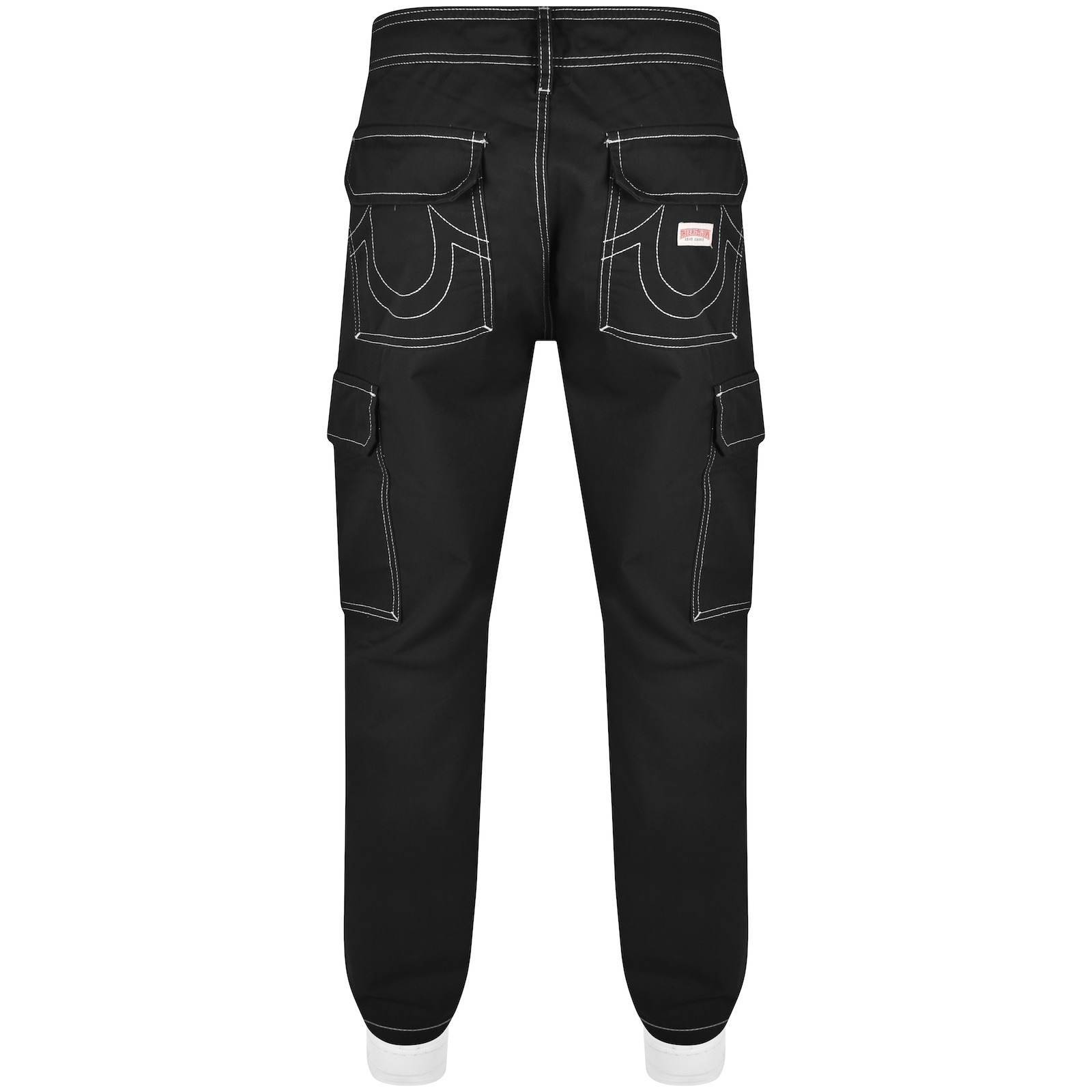 Shop True Religion Big T Cargo Trousers Black