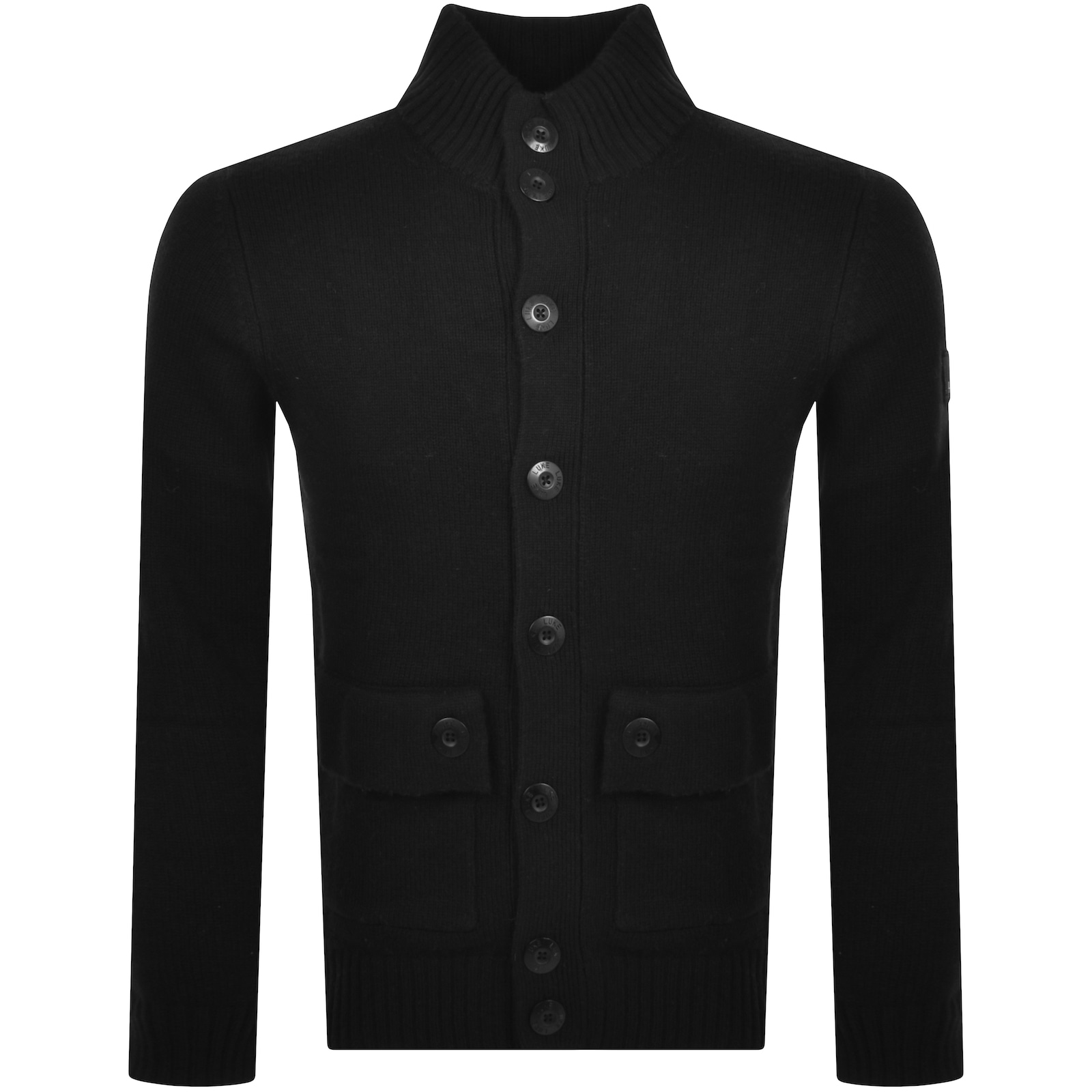 LUKE 1977 LUKE 1977 DENMARK CHUNKY KNIT CARDIGAN BLACK