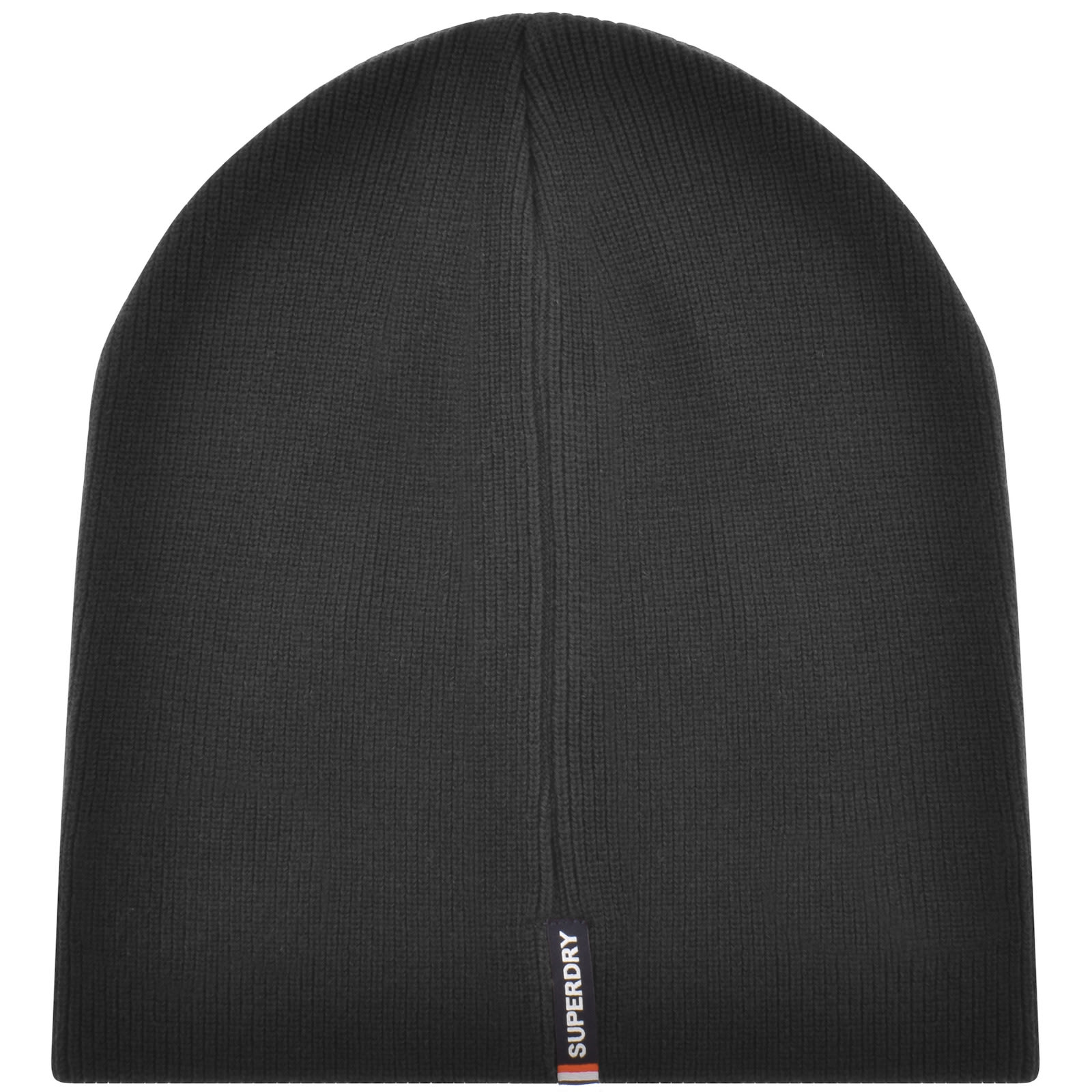 Superdry Knit Beanie Hat Black In Black