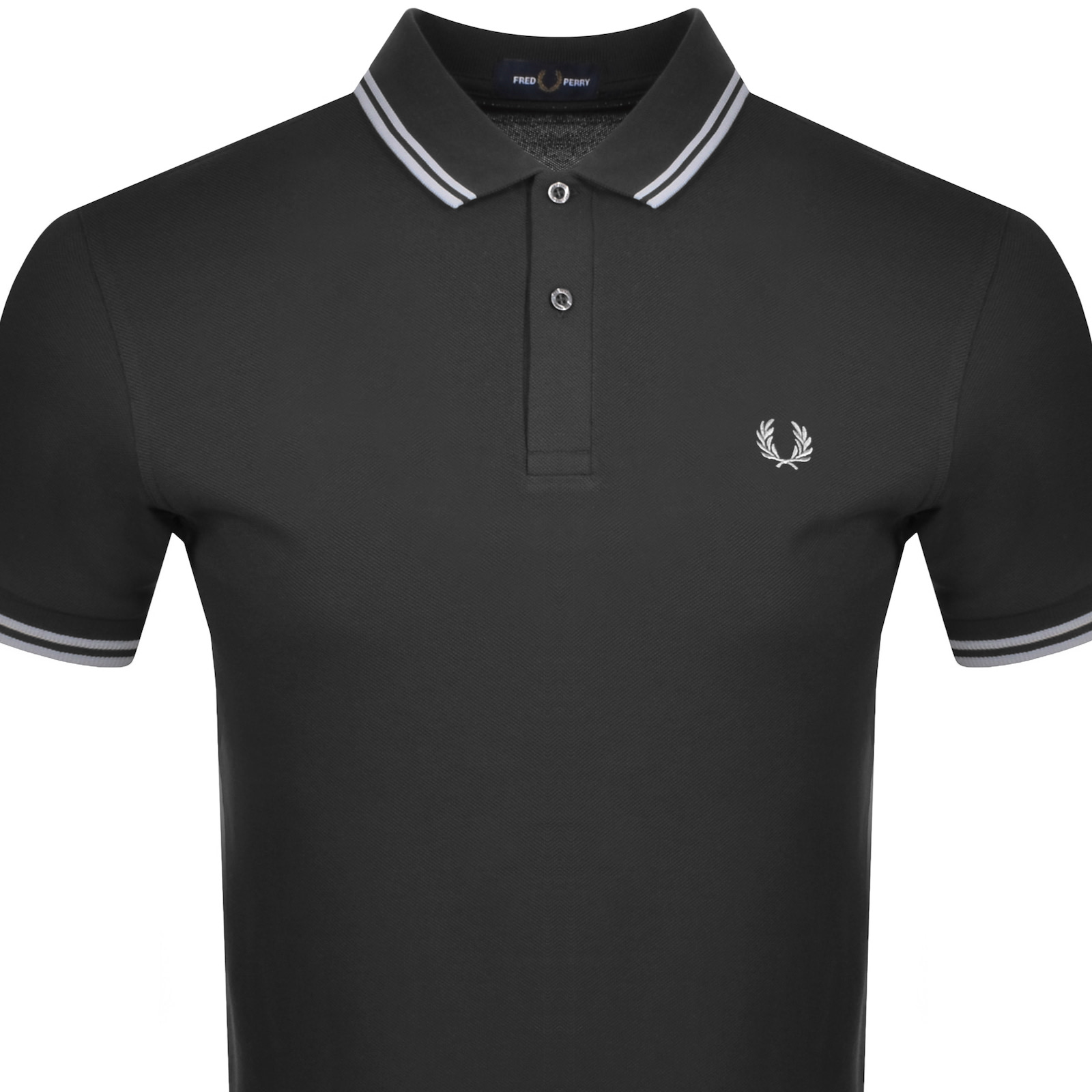 Shop Fred Perry Twin Tipped Polo T Shirt Grey