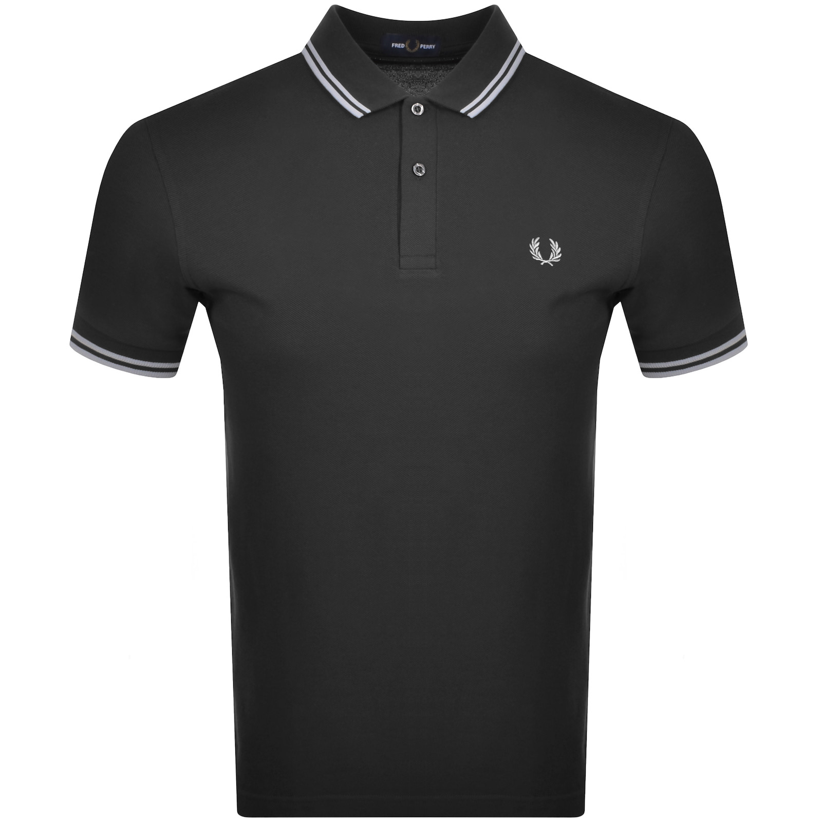 Shop Fred Perry Twin Tipped Polo T Shirt Grey