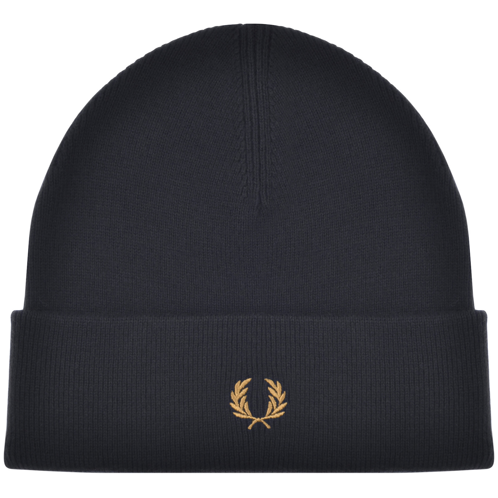 Fred Perry Classic Beanie Hat Navy In Black