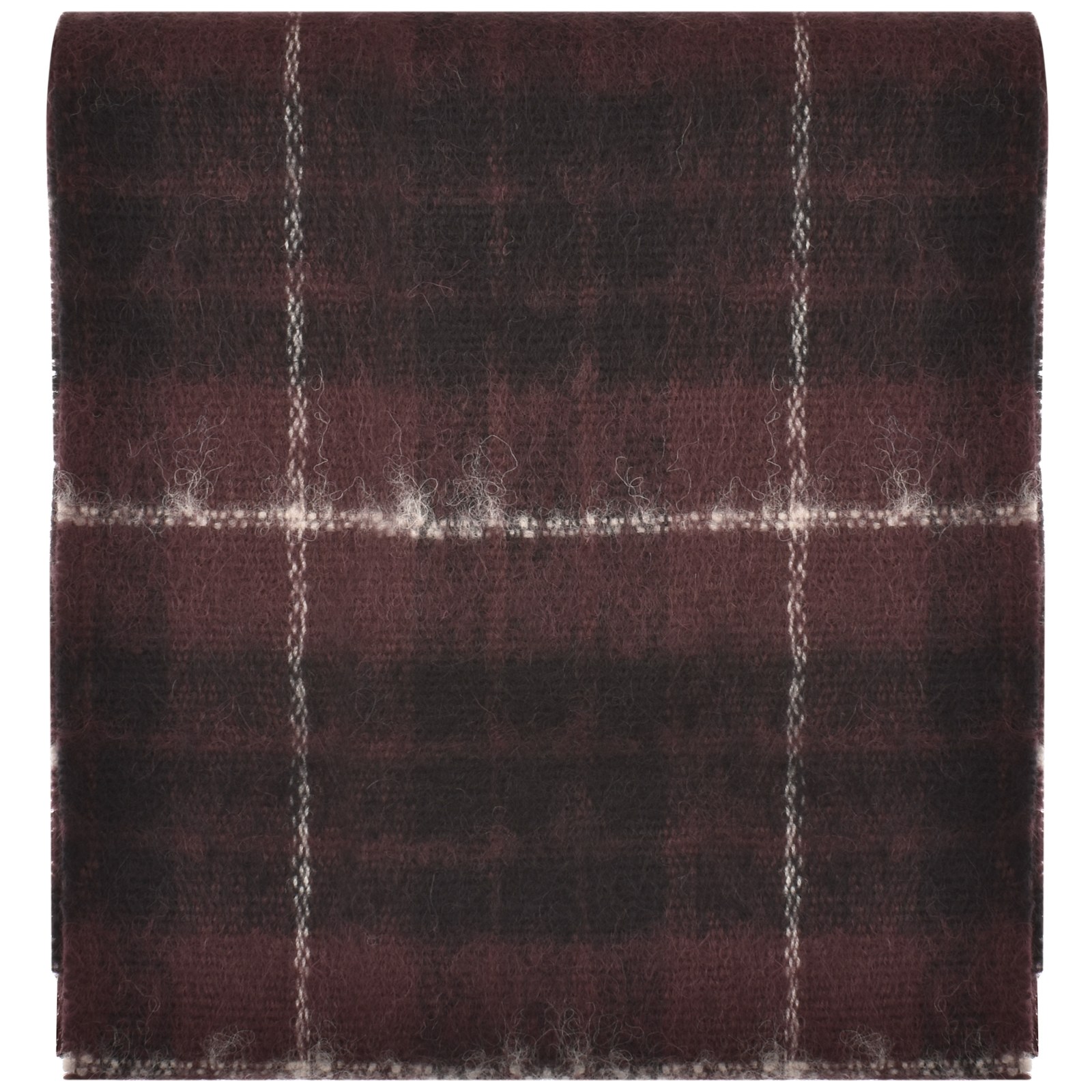 Fred Perry Tartan Scarf Burgundy In Burgundy
