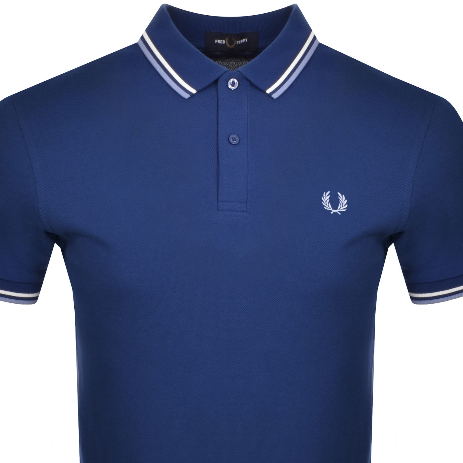 Shop Fred Perry Twin Tipped Polo T Shirt Blue