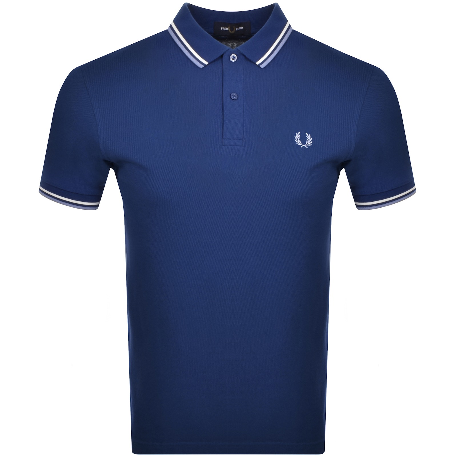 Shop Fred Perry Twin Tipped Polo T Shirt Blue