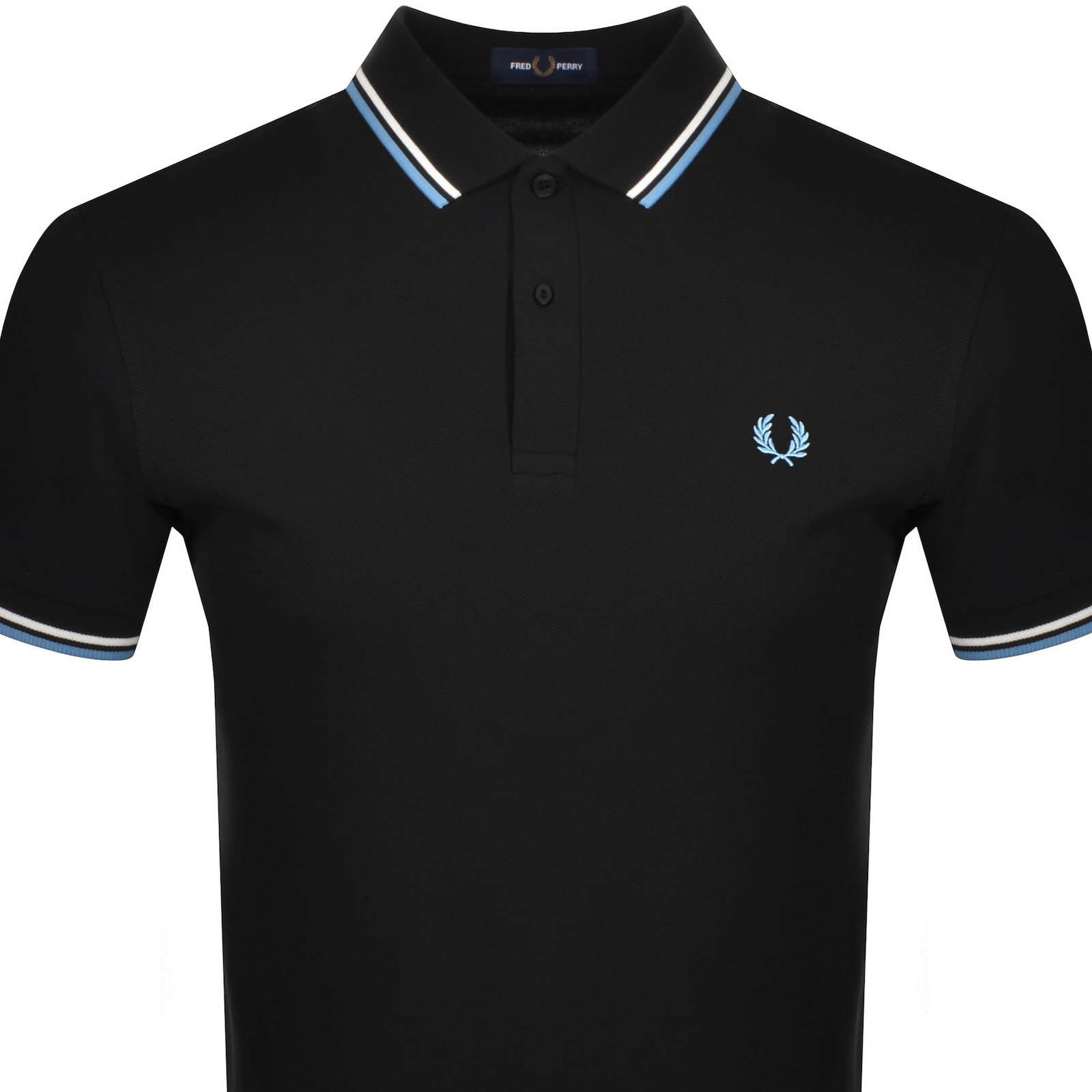 Shop Fred Perry Twin Tipped Polo T Shirt Black