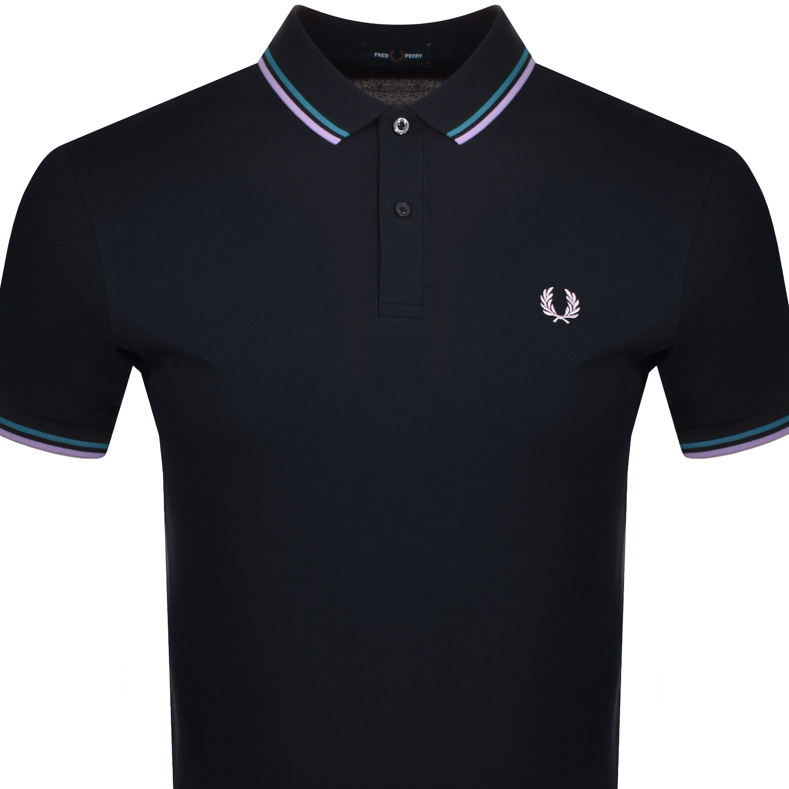 Shop Fred Perry Twin Tipped Polo T Shirt Navy