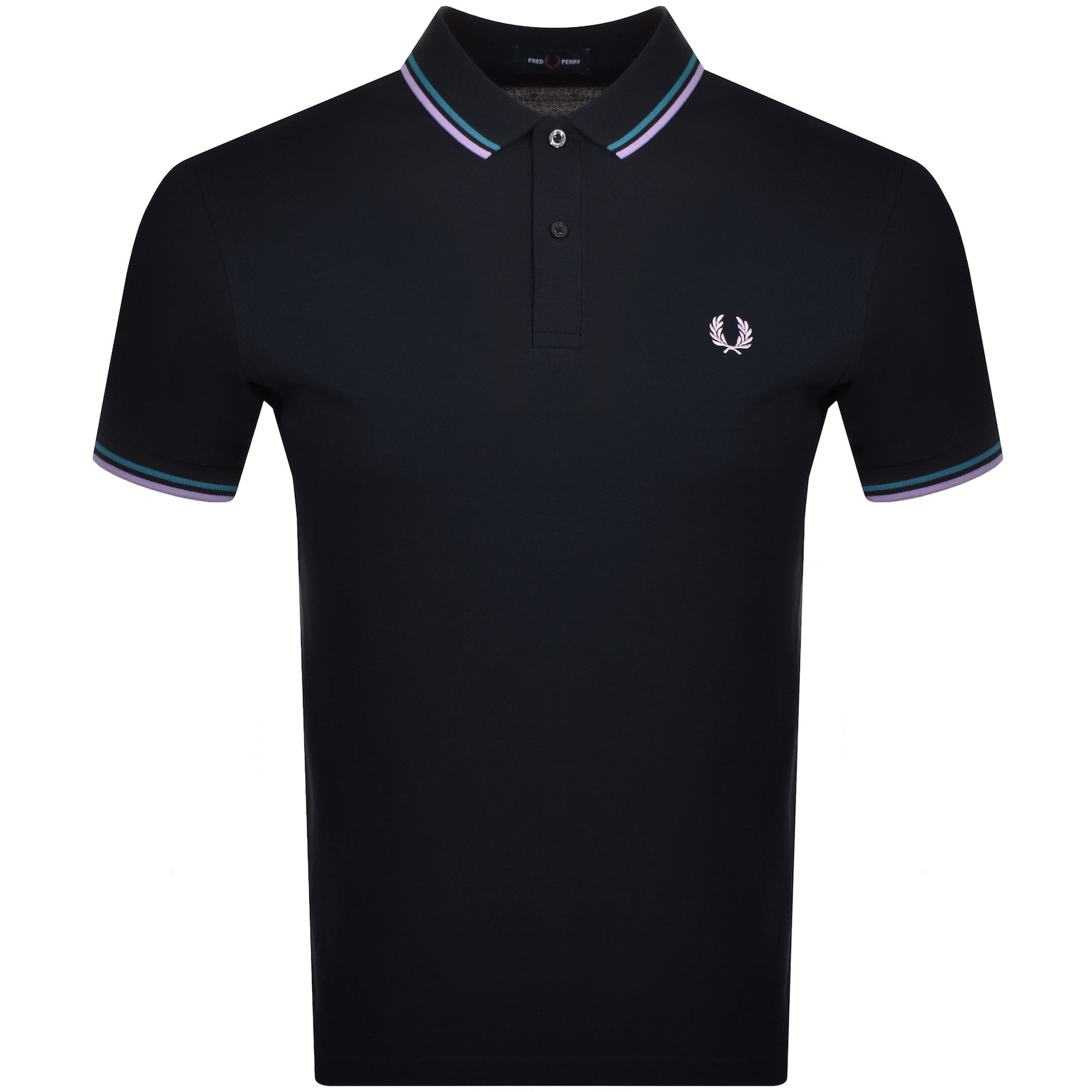 Shop Fred Perry Twin Tipped Polo T Shirt Navy