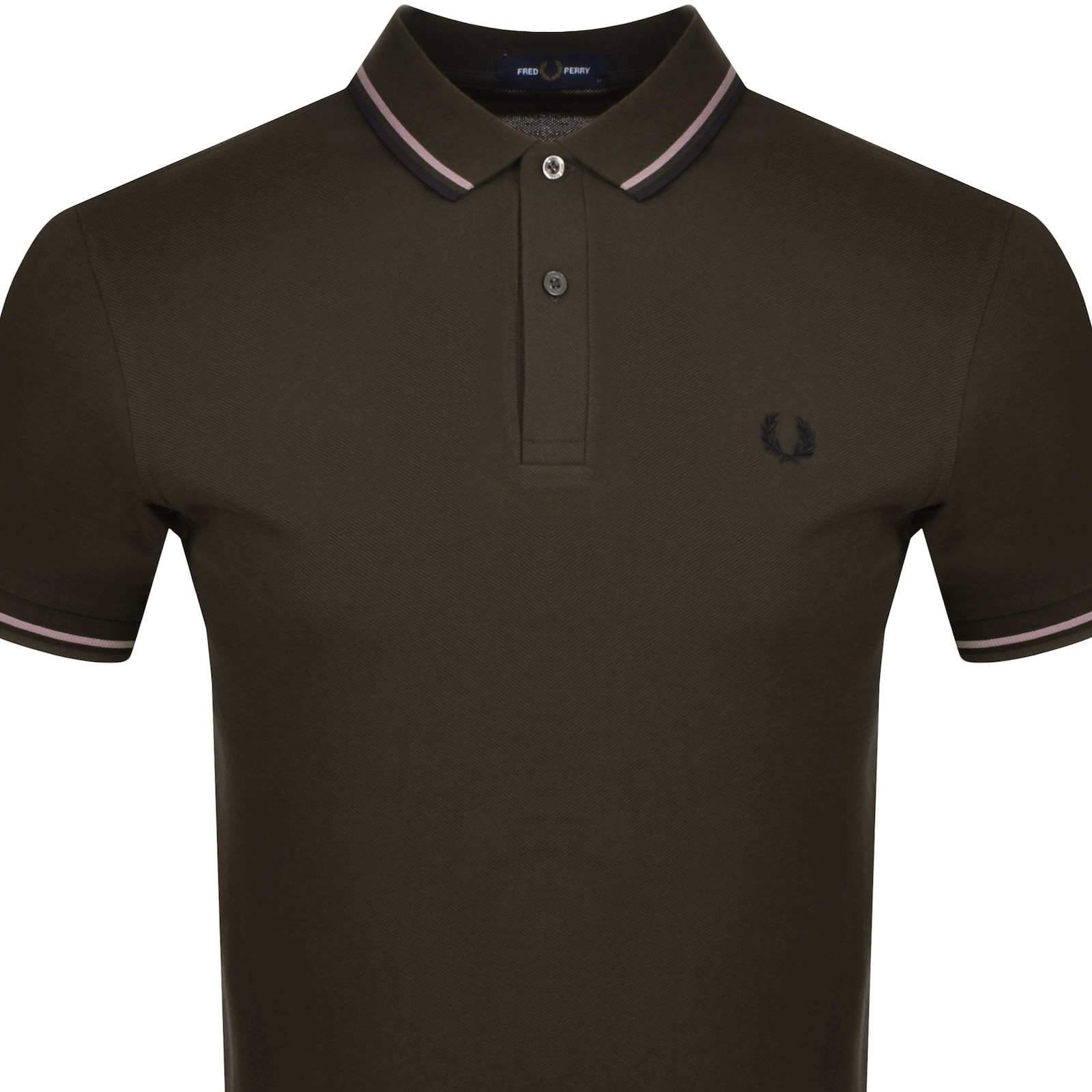 Shop Fred Perry Twin Tipped Polo T Shirt Brown