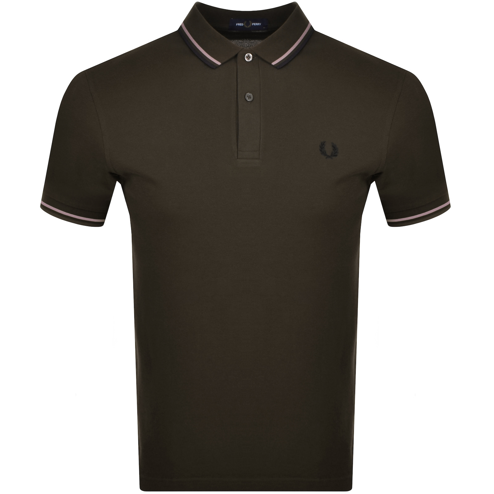 Shop Fred Perry Twin Tipped Polo T Shirt Brown