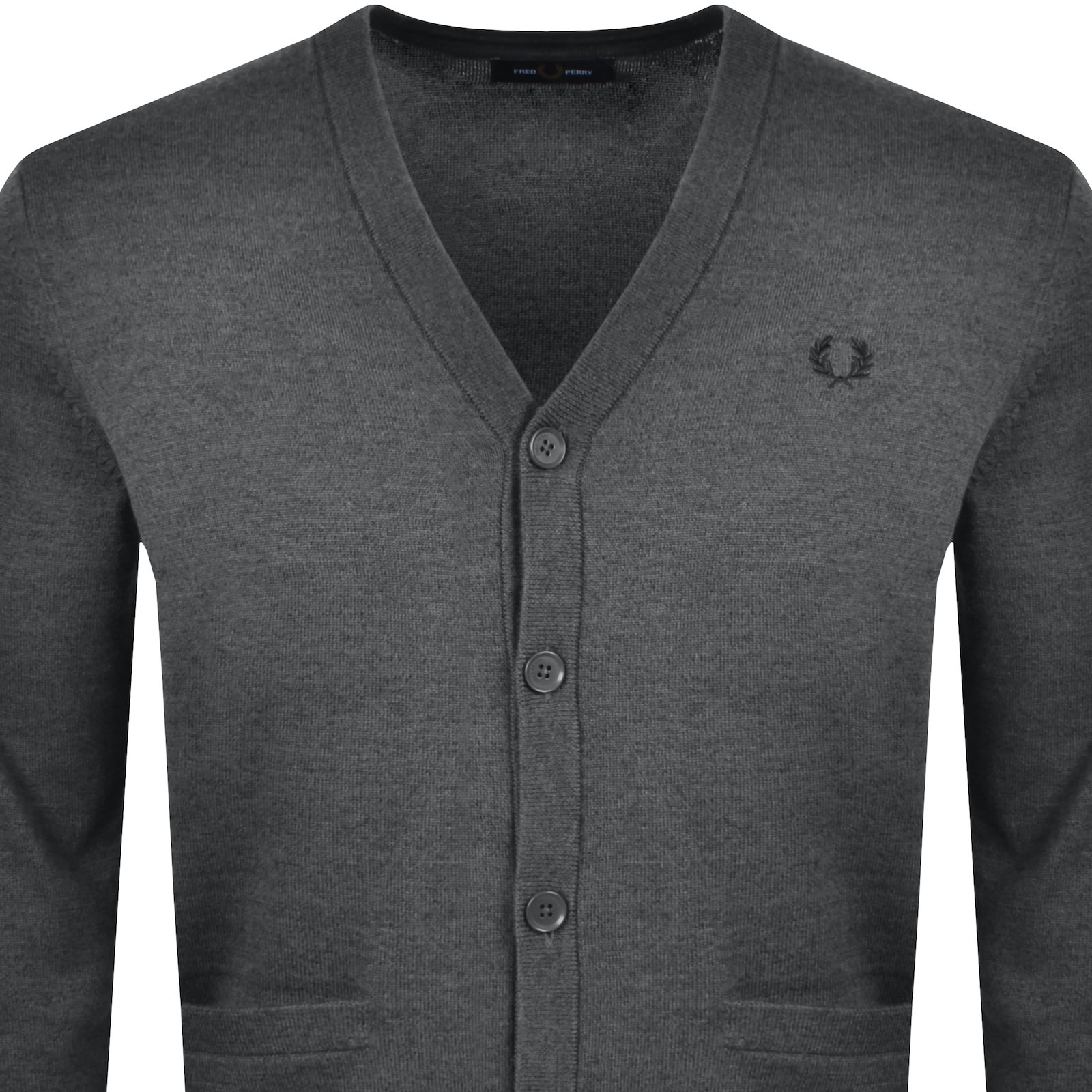 FRED PERRY FRED PERRY CLASSIC KNIT CARDIGAN GREY
