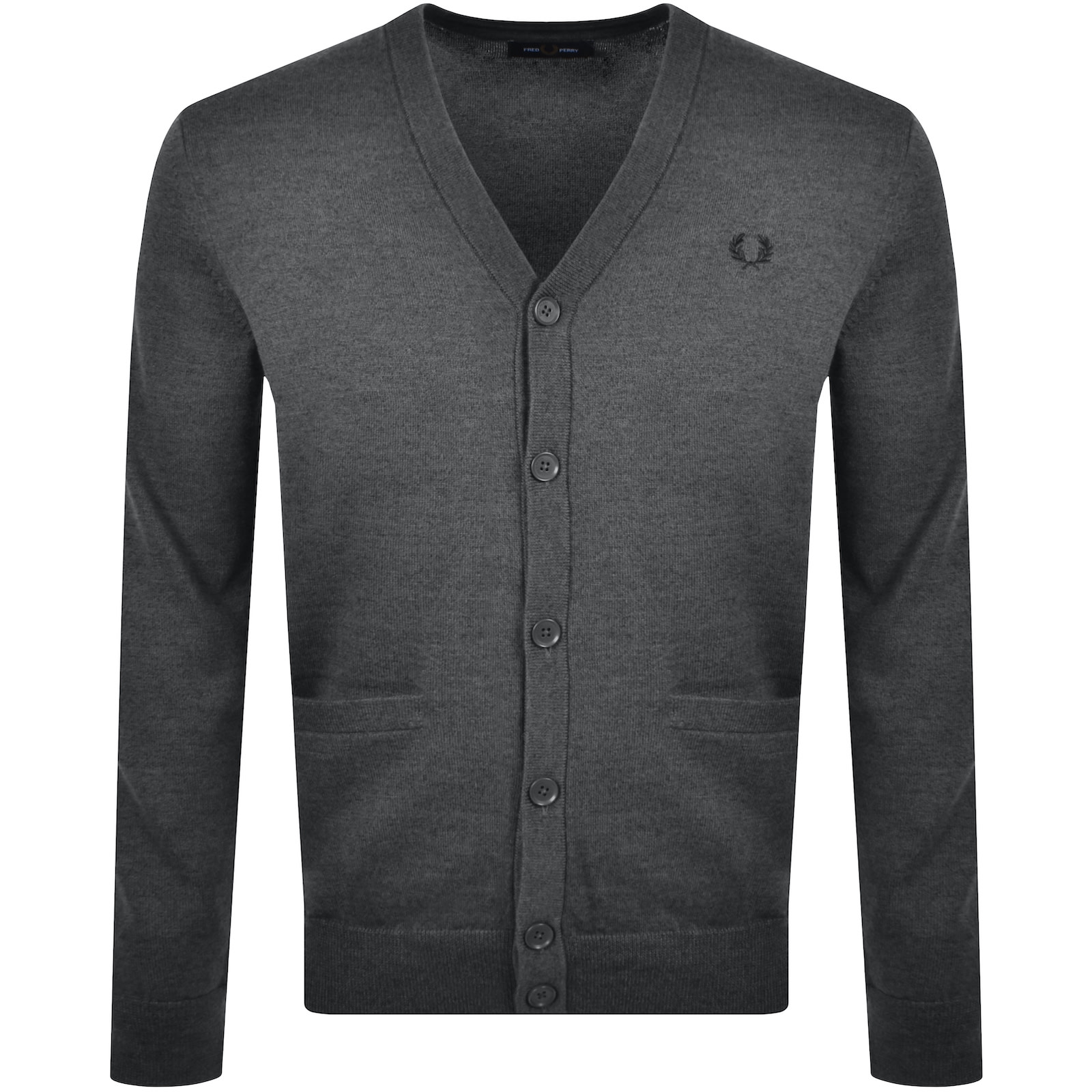 FRED PERRY FRED PERRY CLASSIC KNIT CARDIGAN GREY