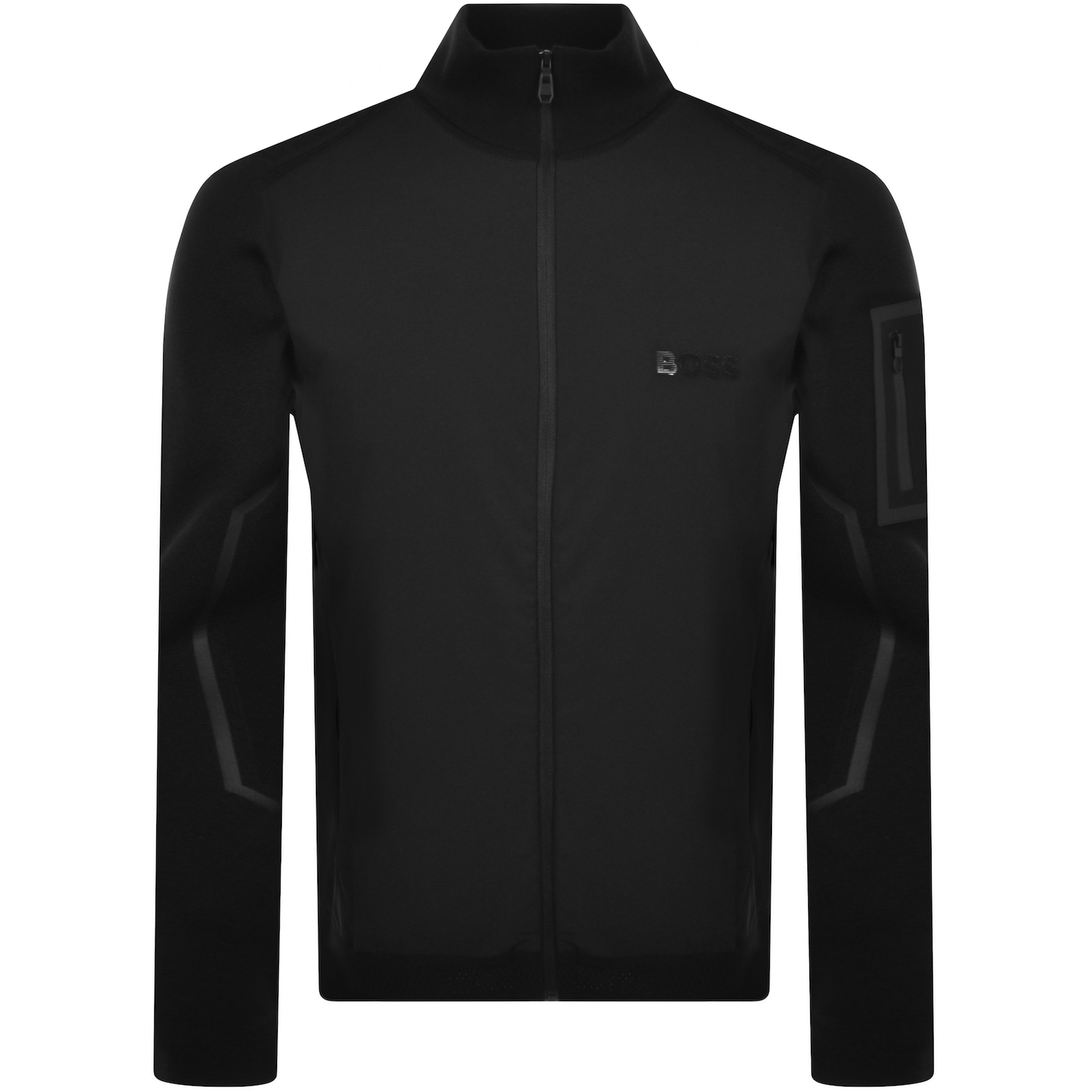 Boss Athleisure Boss Zhino Full Zip Sweatshirt Black In Black