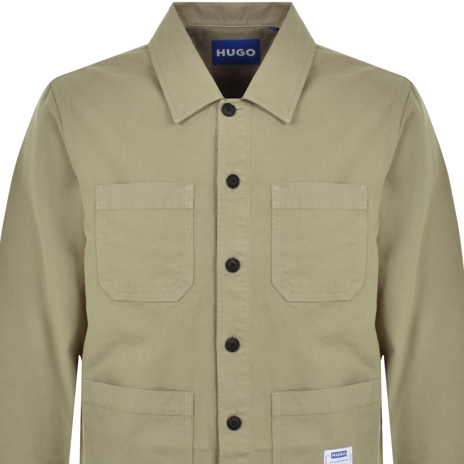 Hugo Blue Esantos Overshirt Beige In Beige