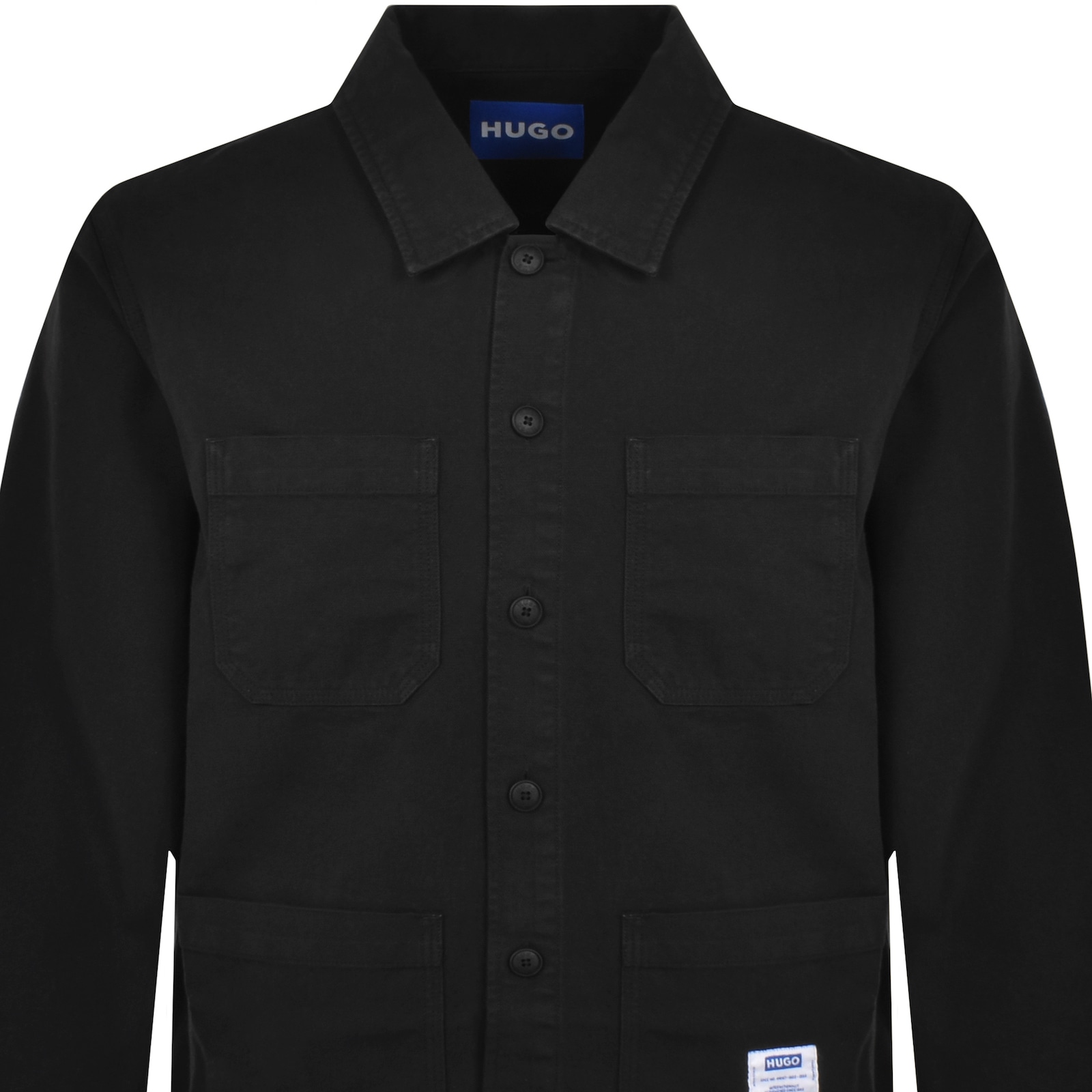 Shop Hugo Blue Esantos Overshirt Black