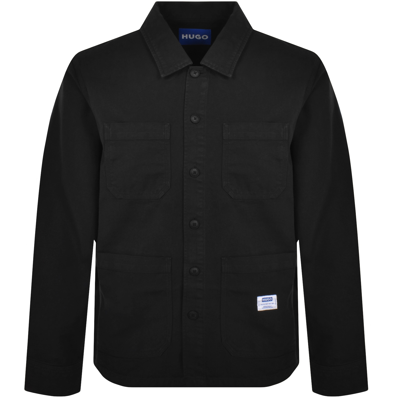 Shop Hugo Blue Esantos Overshirt Black