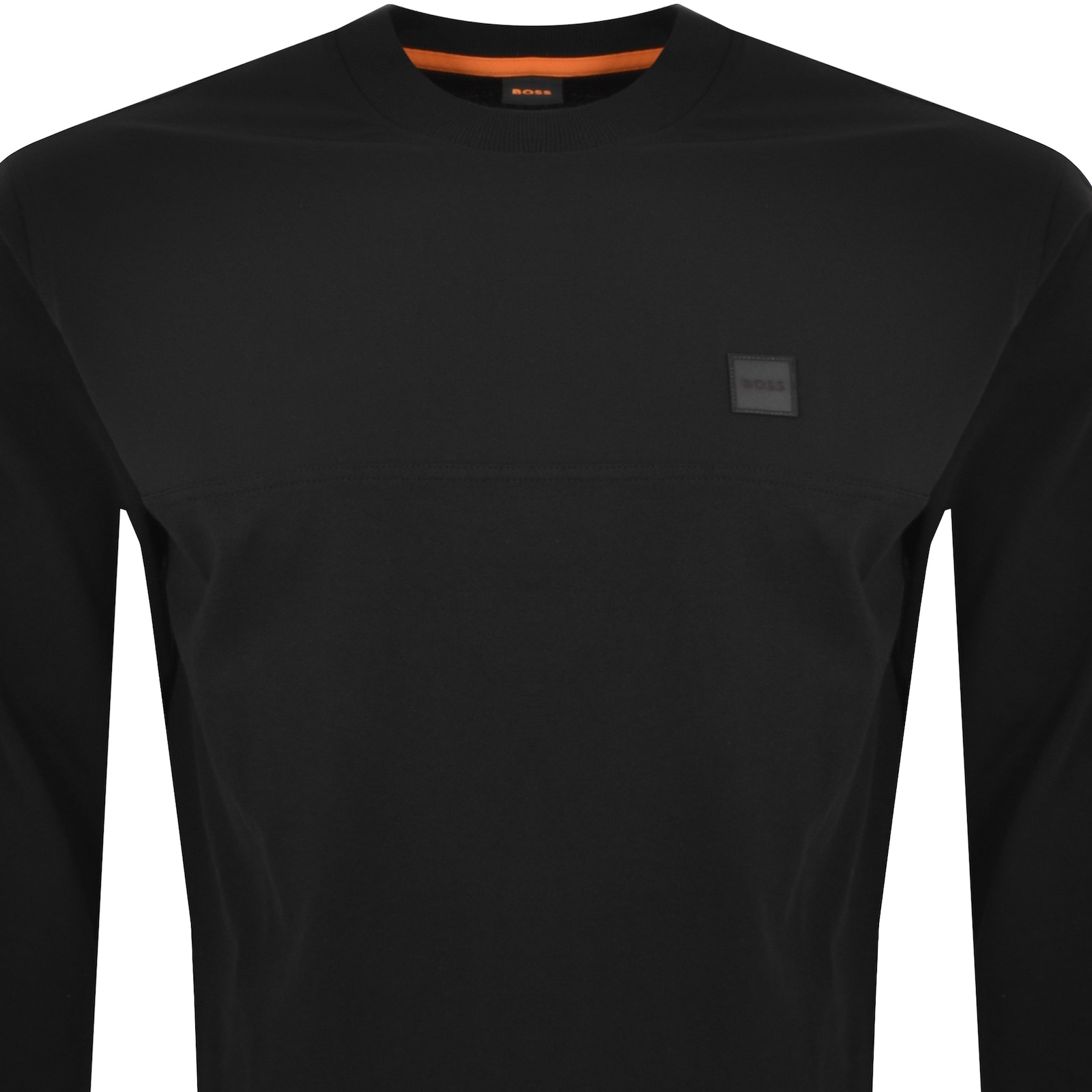 Boss Casual Boss Tetwill Nylon Long Sleeve T Shirt Black In Black