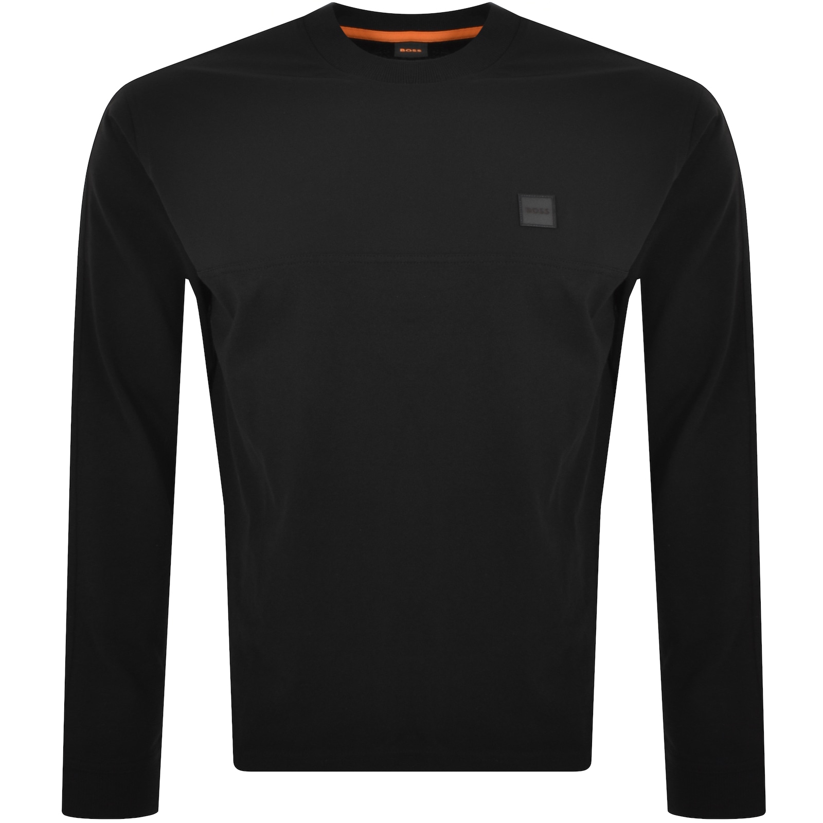 Boss Casual Boss Tetwill Nylon Long Sleeve T Shirt Black In Black
