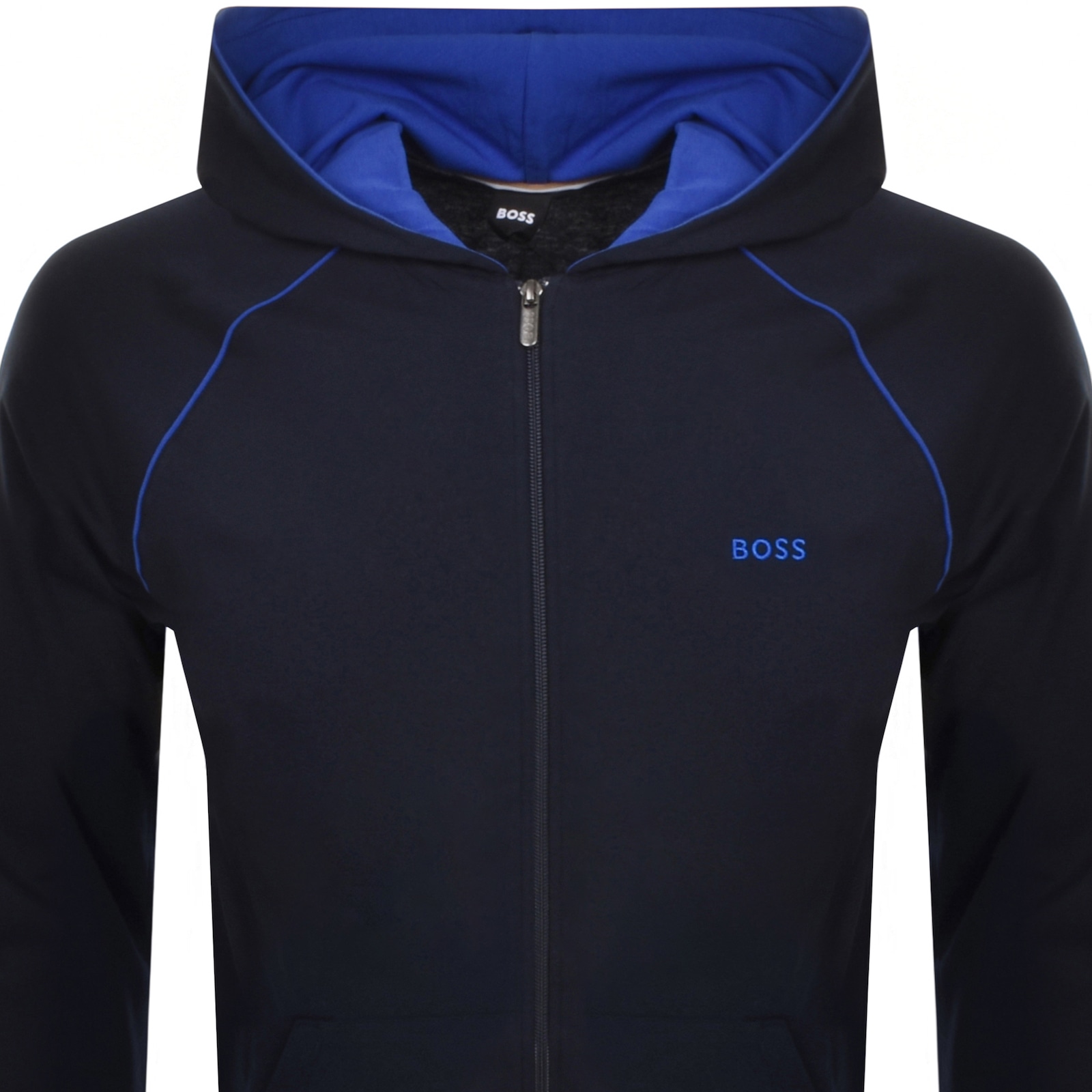 Shop Boss Business Boss Mix And Match Full Zip Hoodie Blue