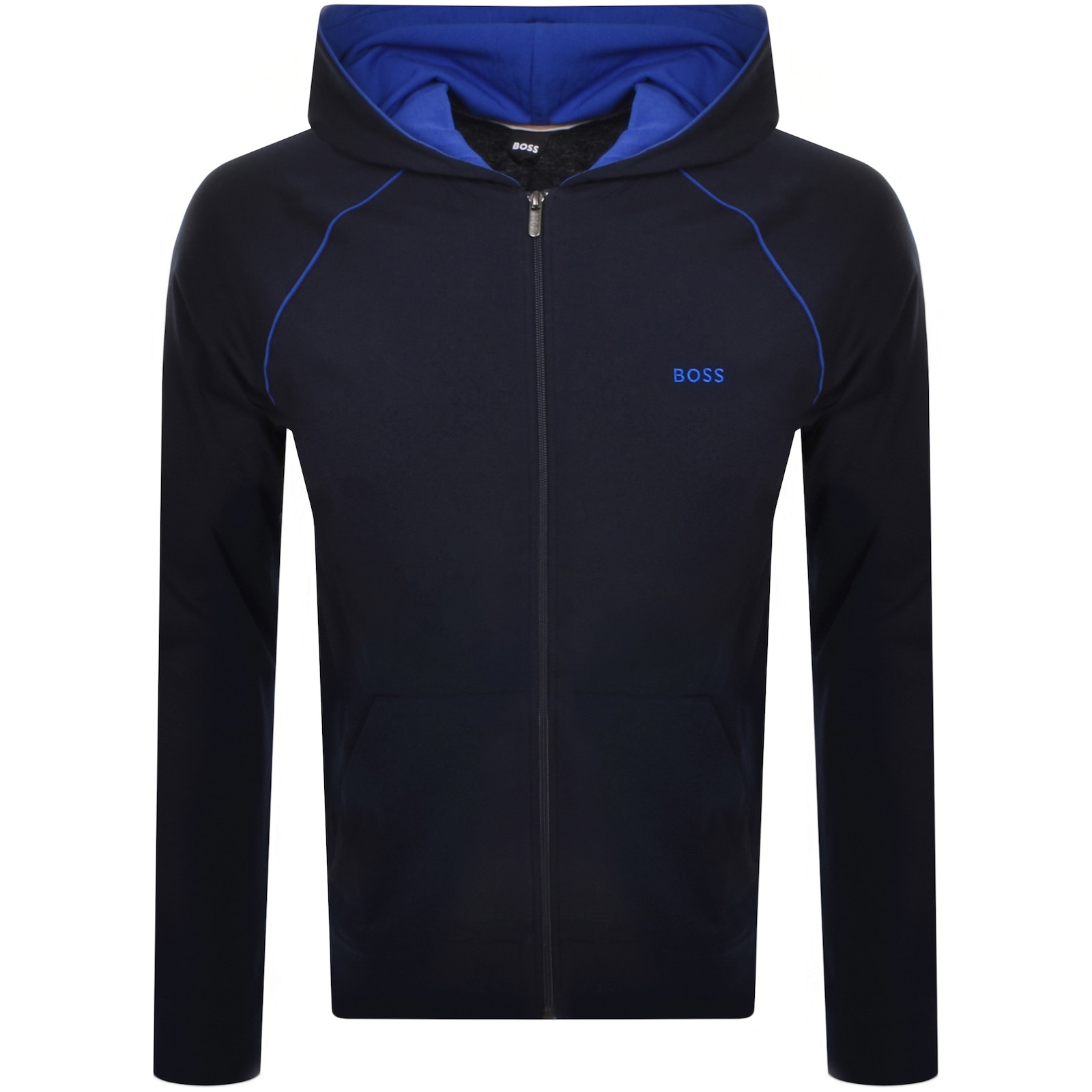 Shop Boss Business Boss Mix And Match Full Zip Hoodie Blue