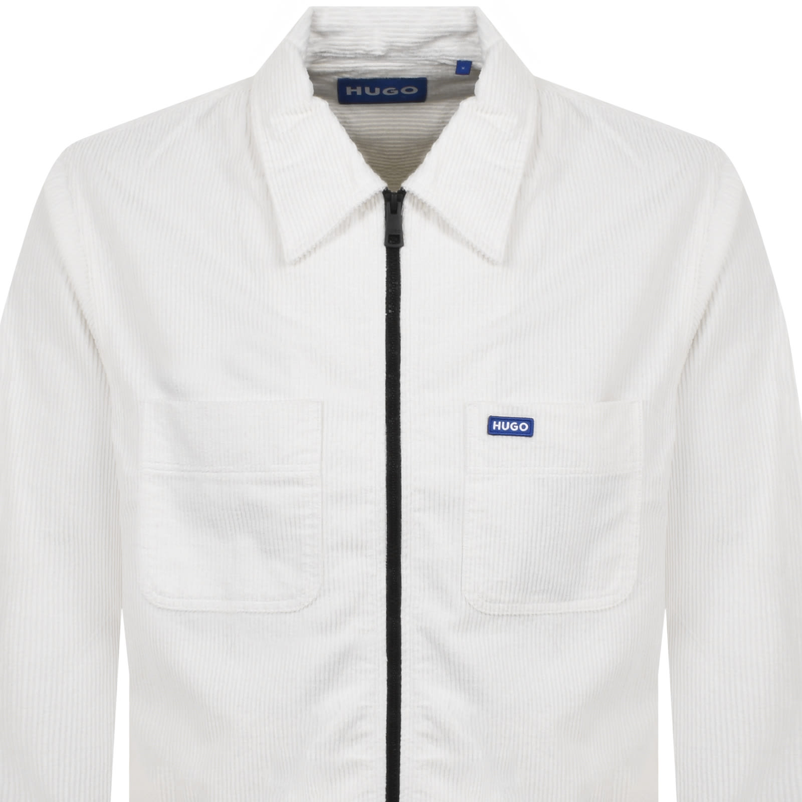 Shop Hugo Blue Eblo Overshirt White